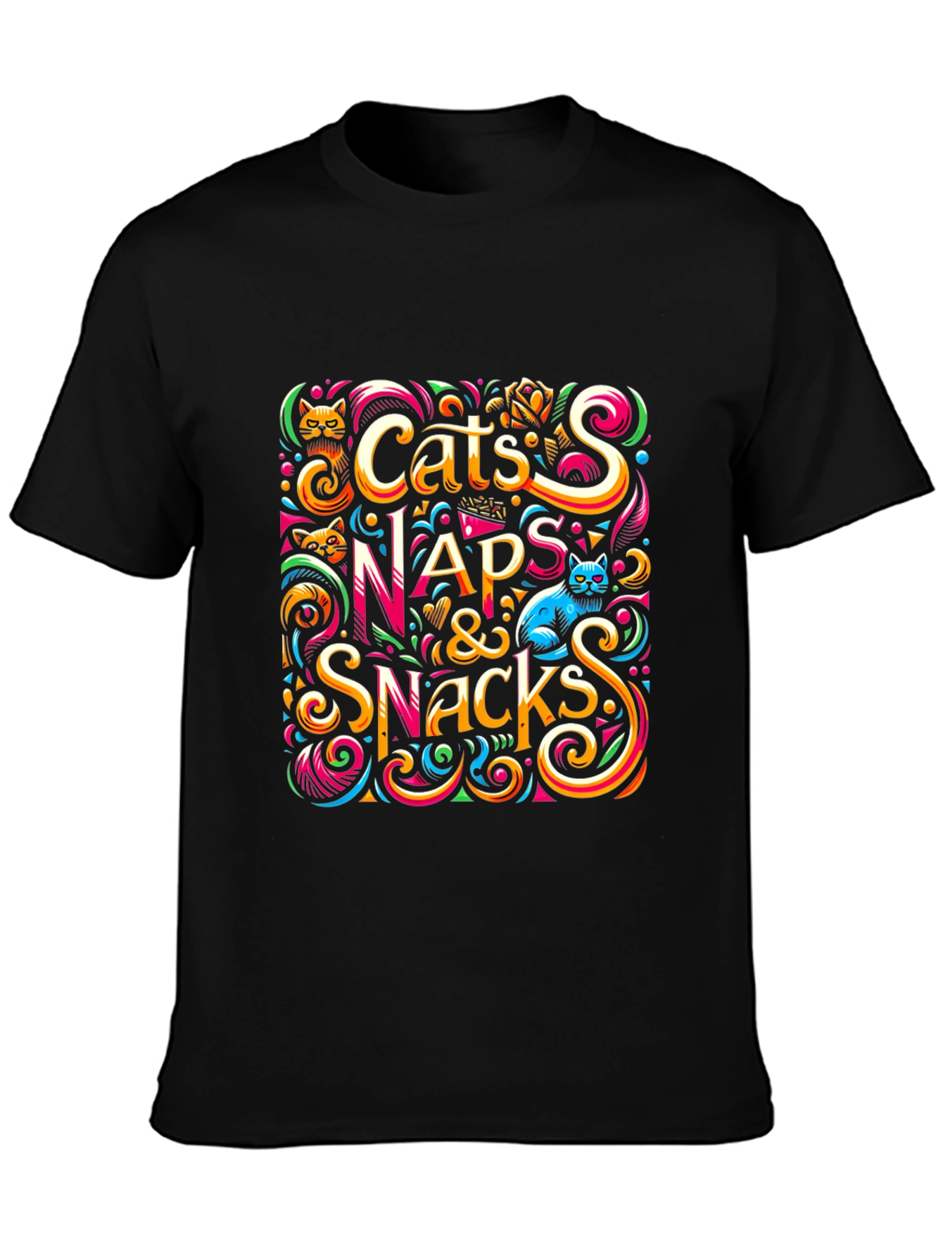 Cats Naps & Snacks Graphic Tee