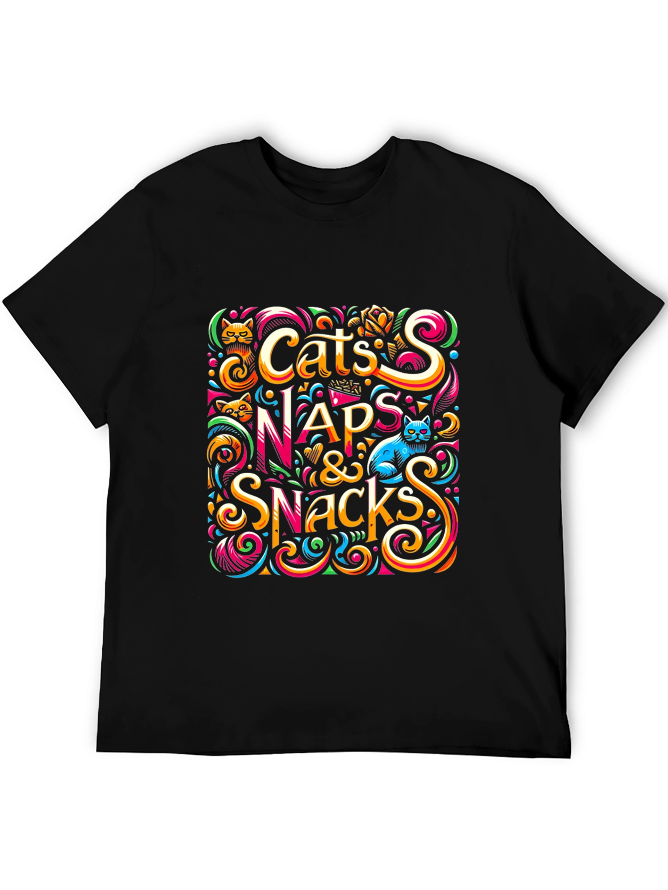 Cats Naps & Snacks Graphic Tee