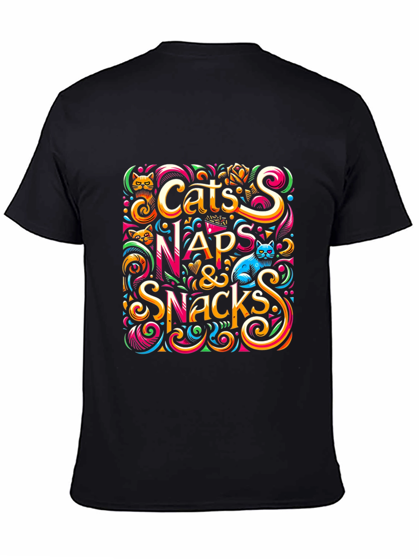 Cats Naps & Snacks Graphic Tee