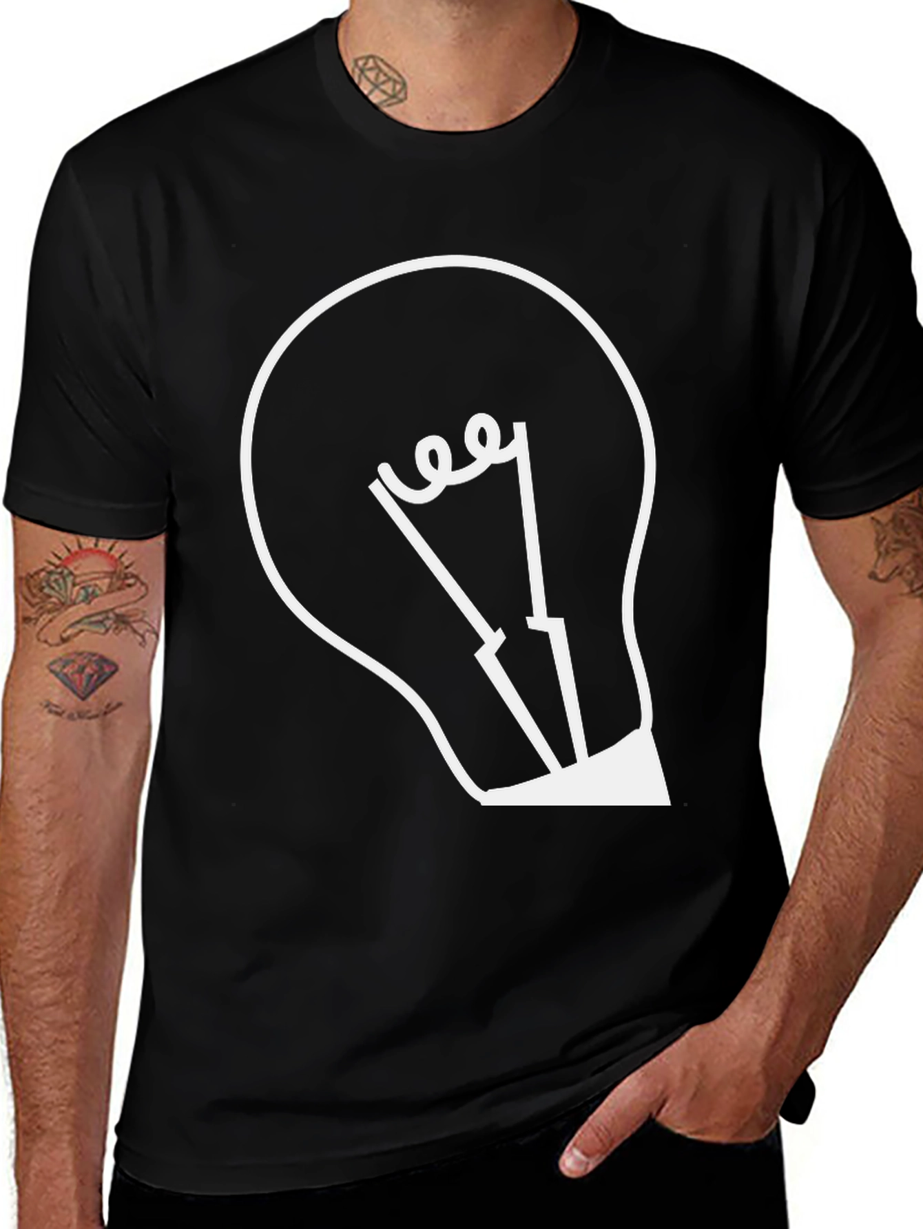 Light Bulb Graphic Tee - Modern Design T-Shirt