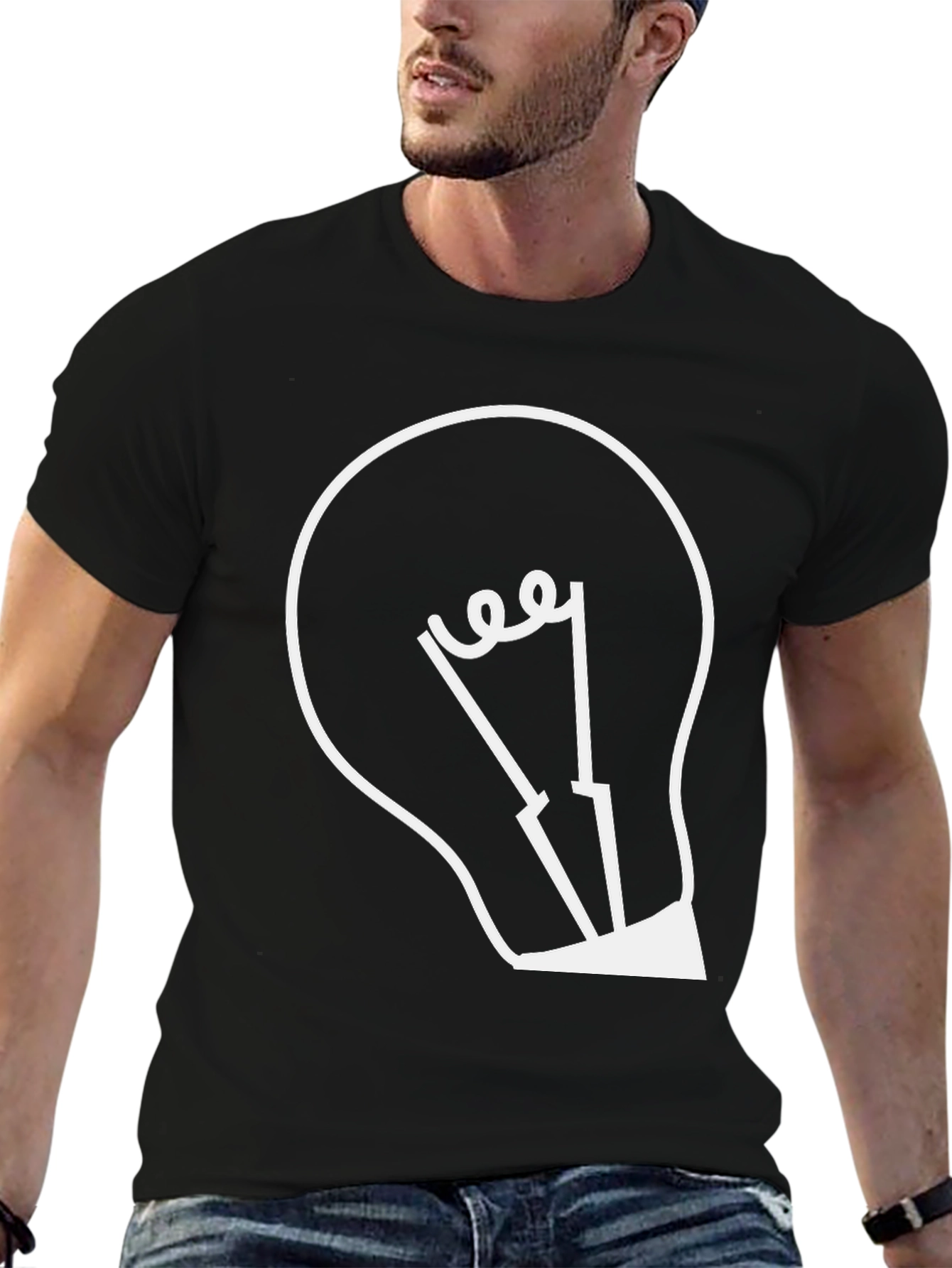 Light Bulb Graphic Tee - Modern Design T-Shirt