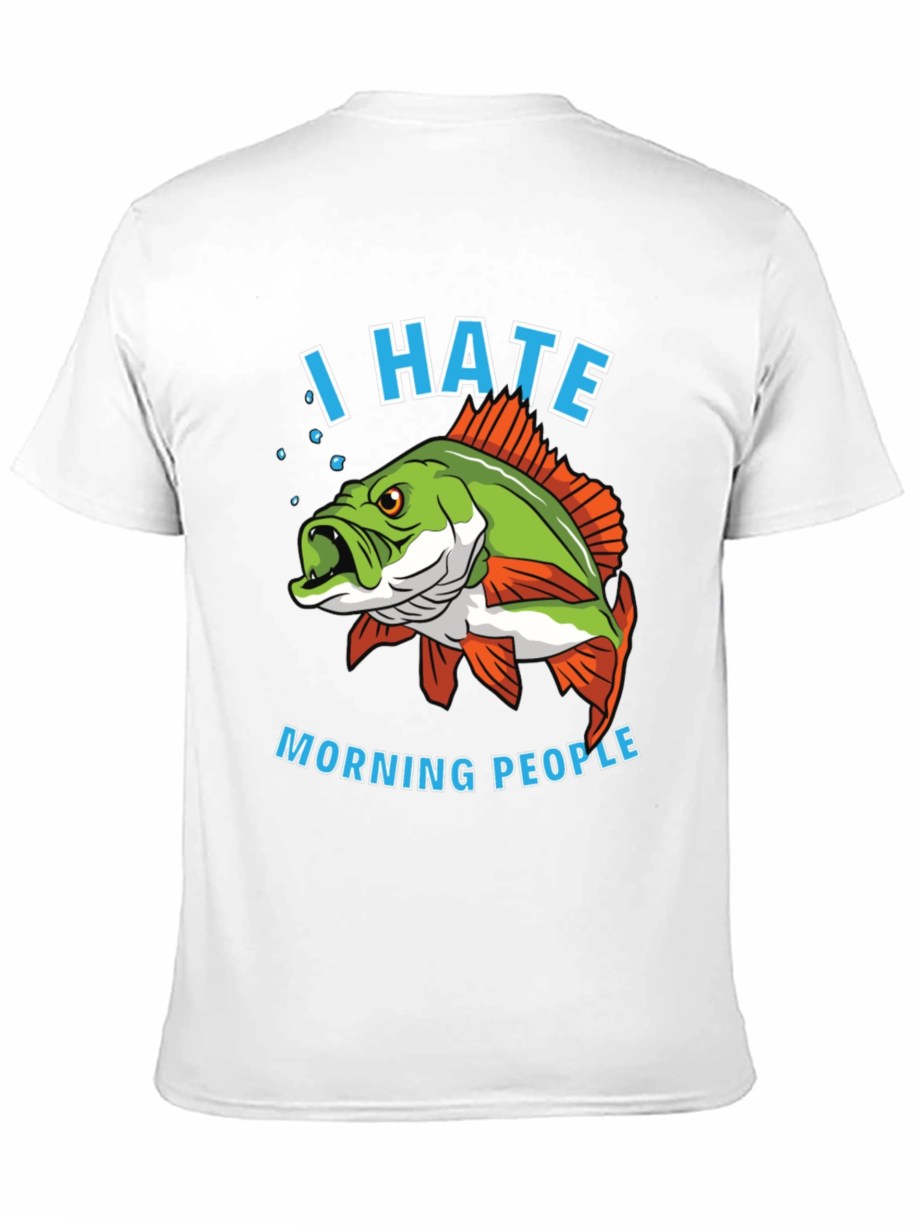 I Hate Morning People Fish Graphic T-Shirt