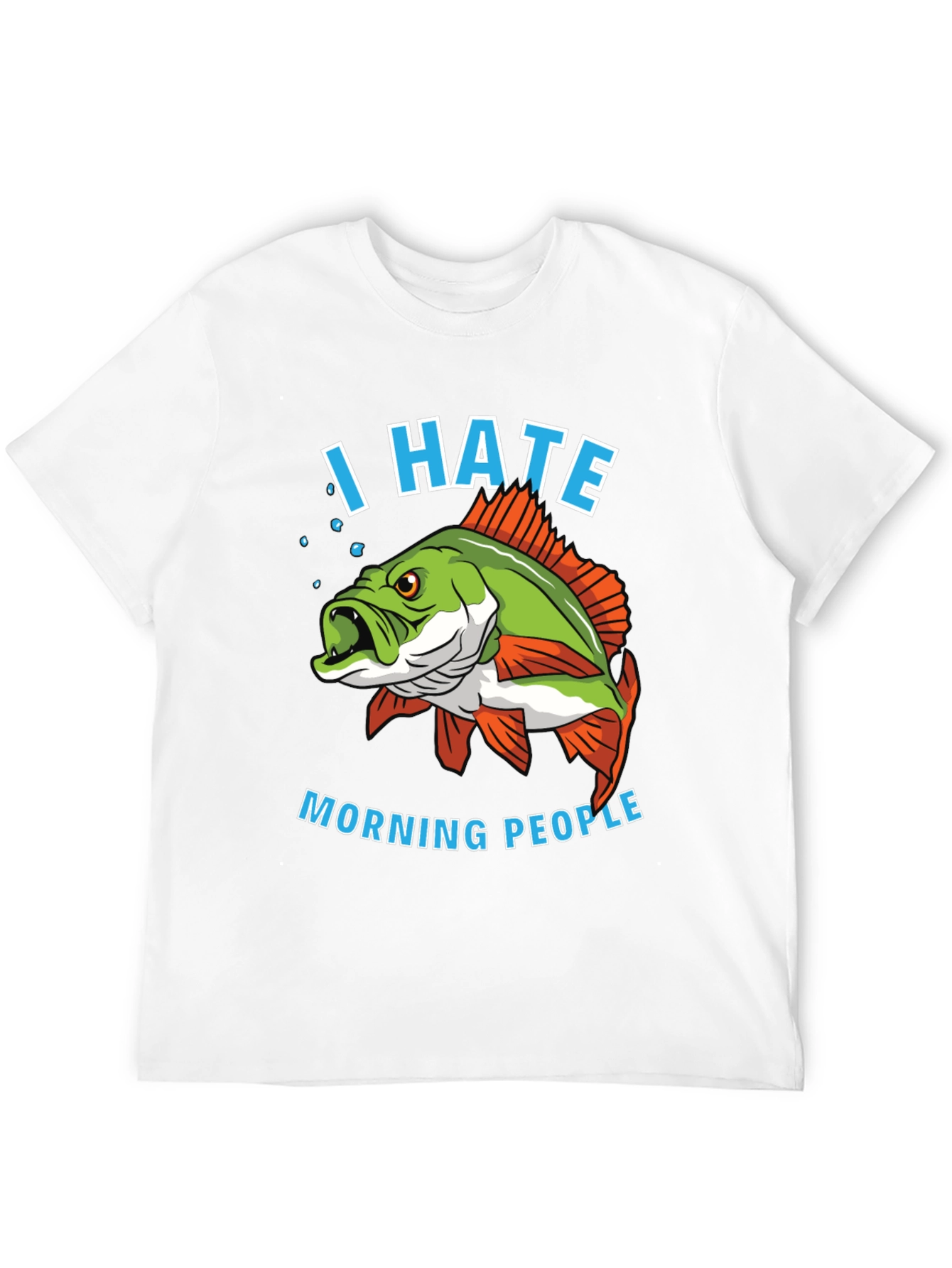 I Hate Morning People Fish Graphic T-Shirt