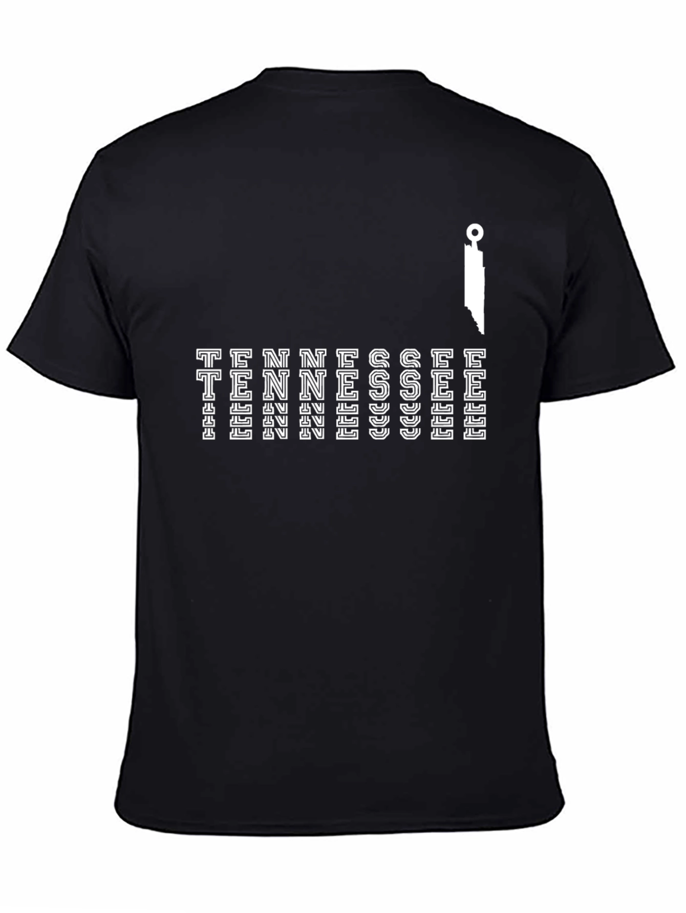 Tennessee Graphic Print Mens Black T-Shirt