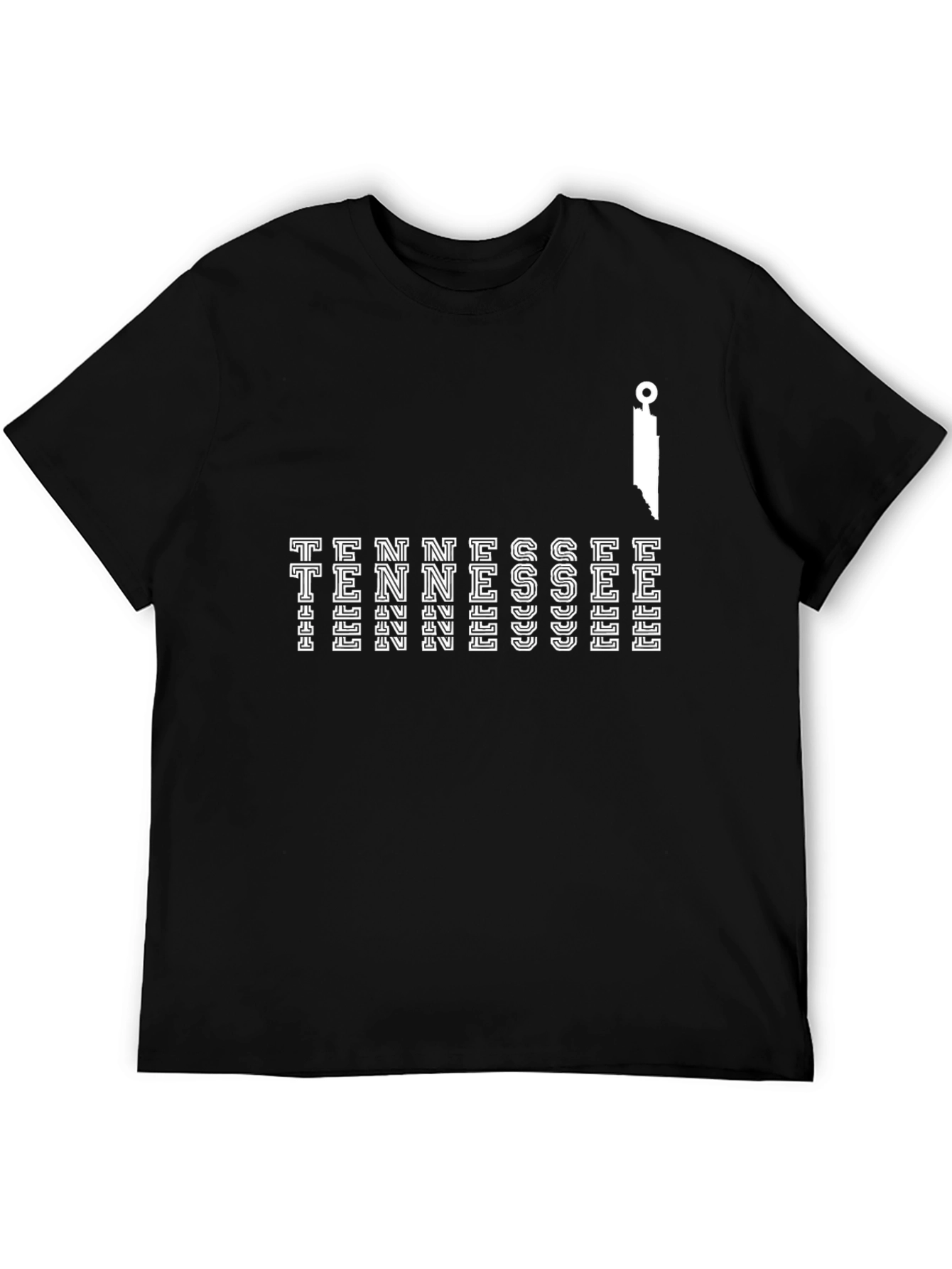 Tennessee Graphic Print Mens Black T-Shirt
