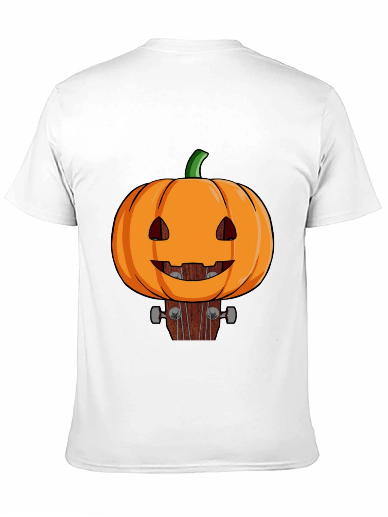 Pumpkin Guitar Head Halloween T-Shirt