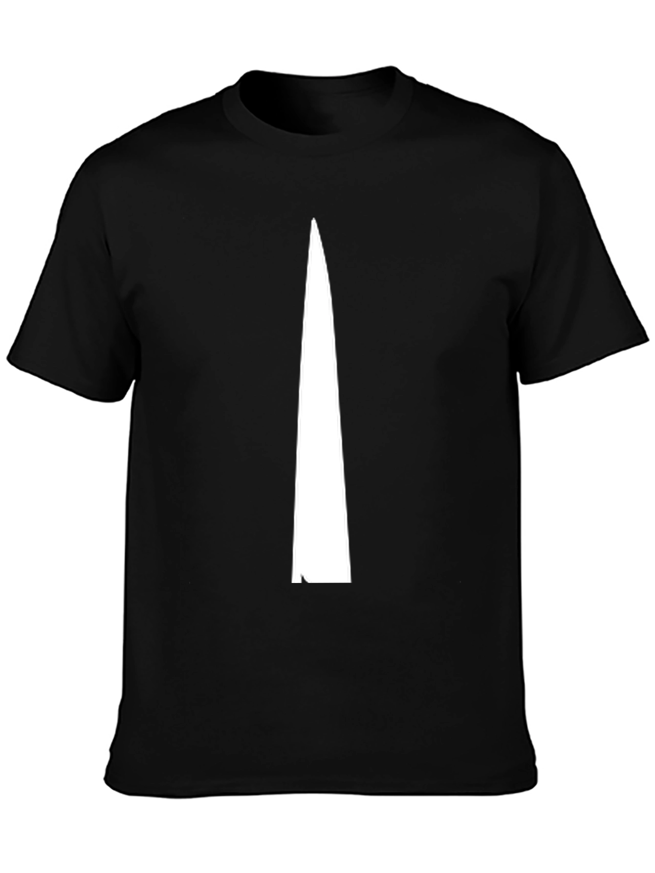 Minimalist White Arrow Graphic Black T-Shirt
