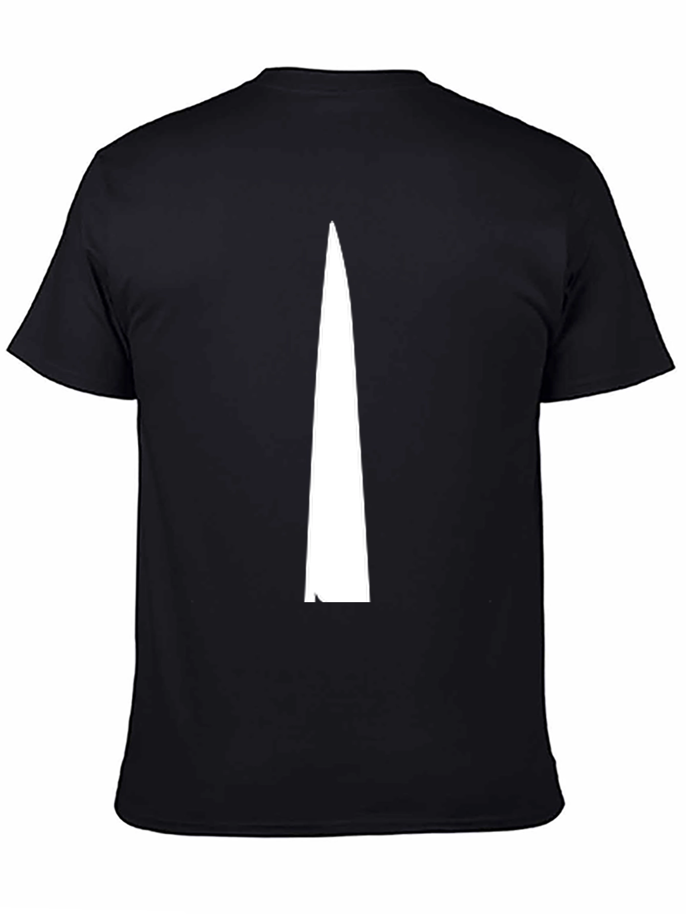 Minimalist White Arrow Graphic Black T-Shirt