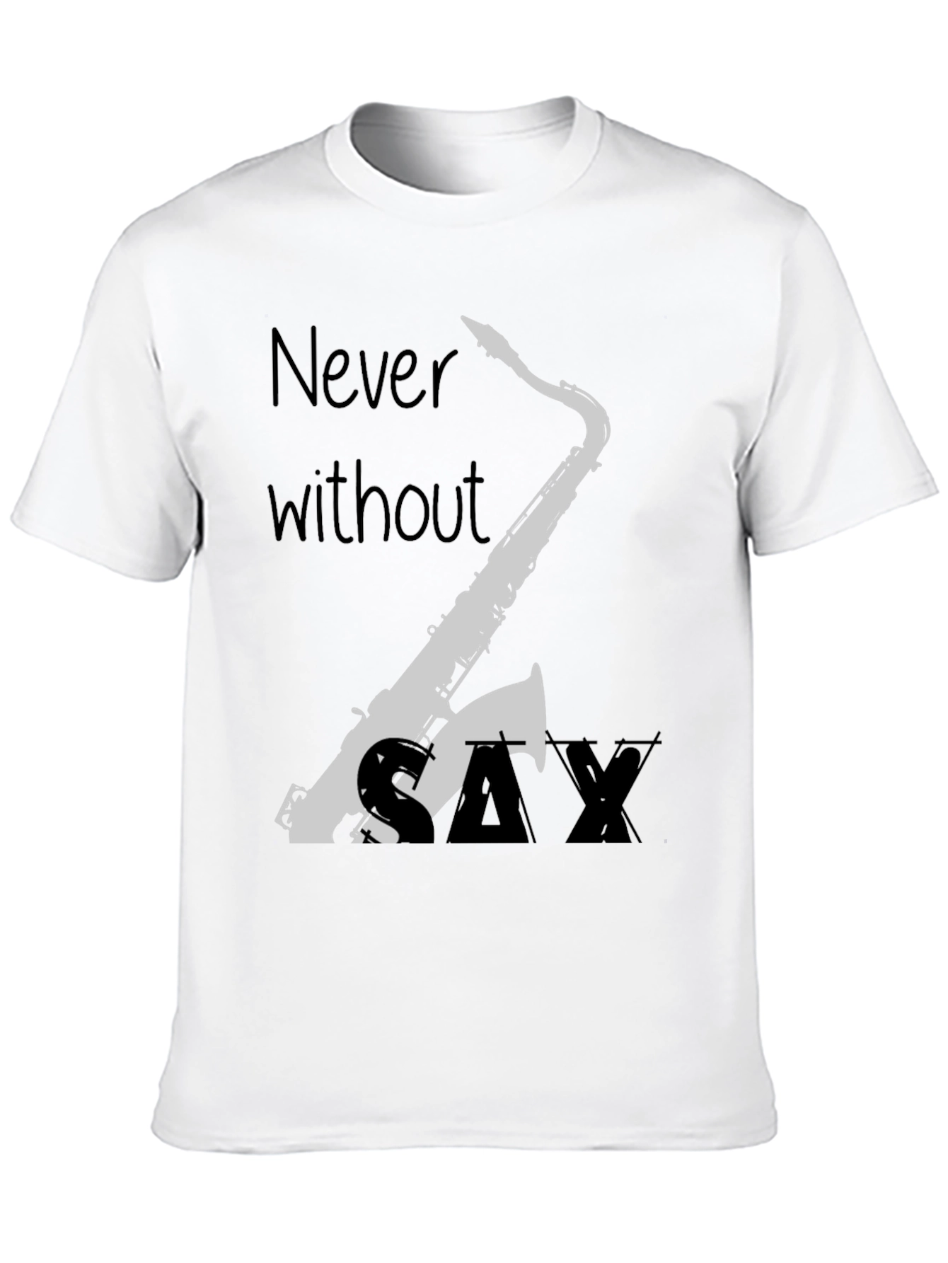 Saxophone Graphic Tee - Never Without Sax