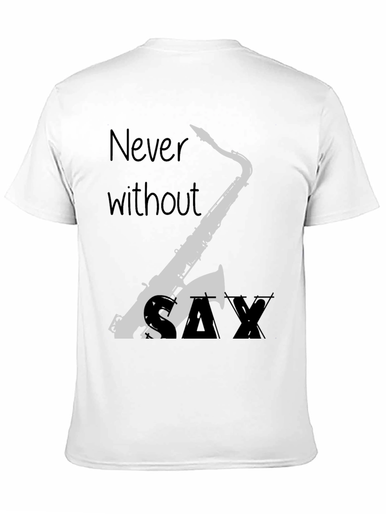 Saxophone Graphic Tee - Never Without Sax