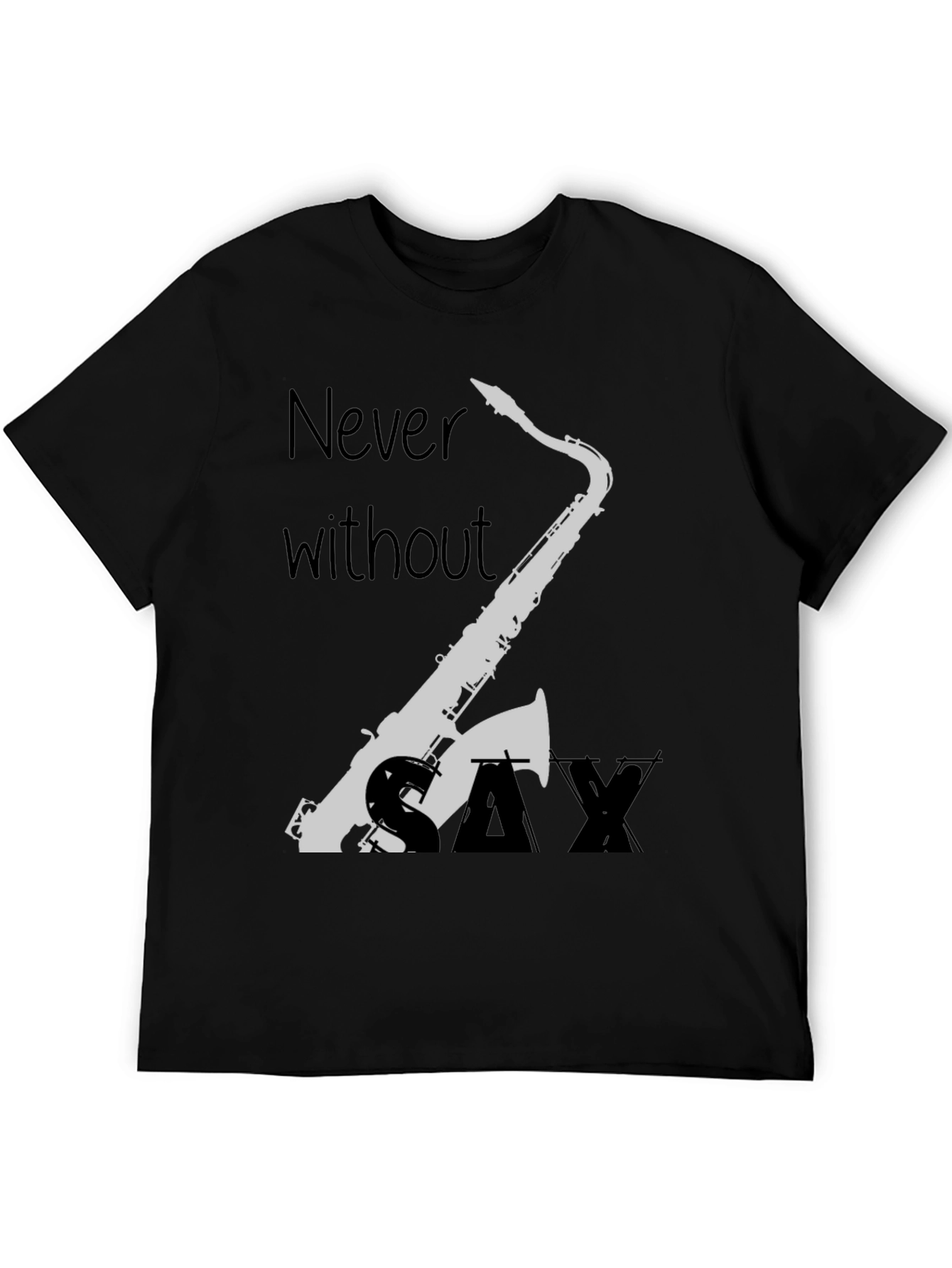 Saxophone Graphic Tee - Never Without Sax