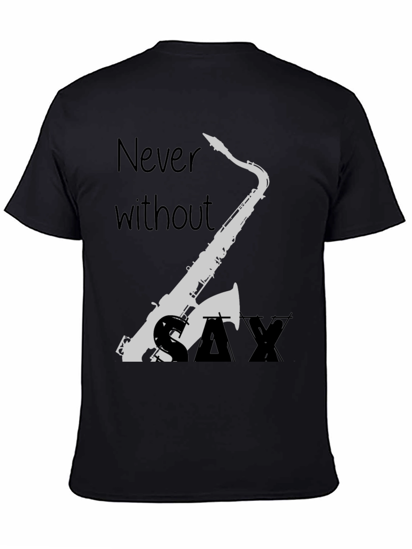 Saxophone Graphic Tee - Never Without Sax