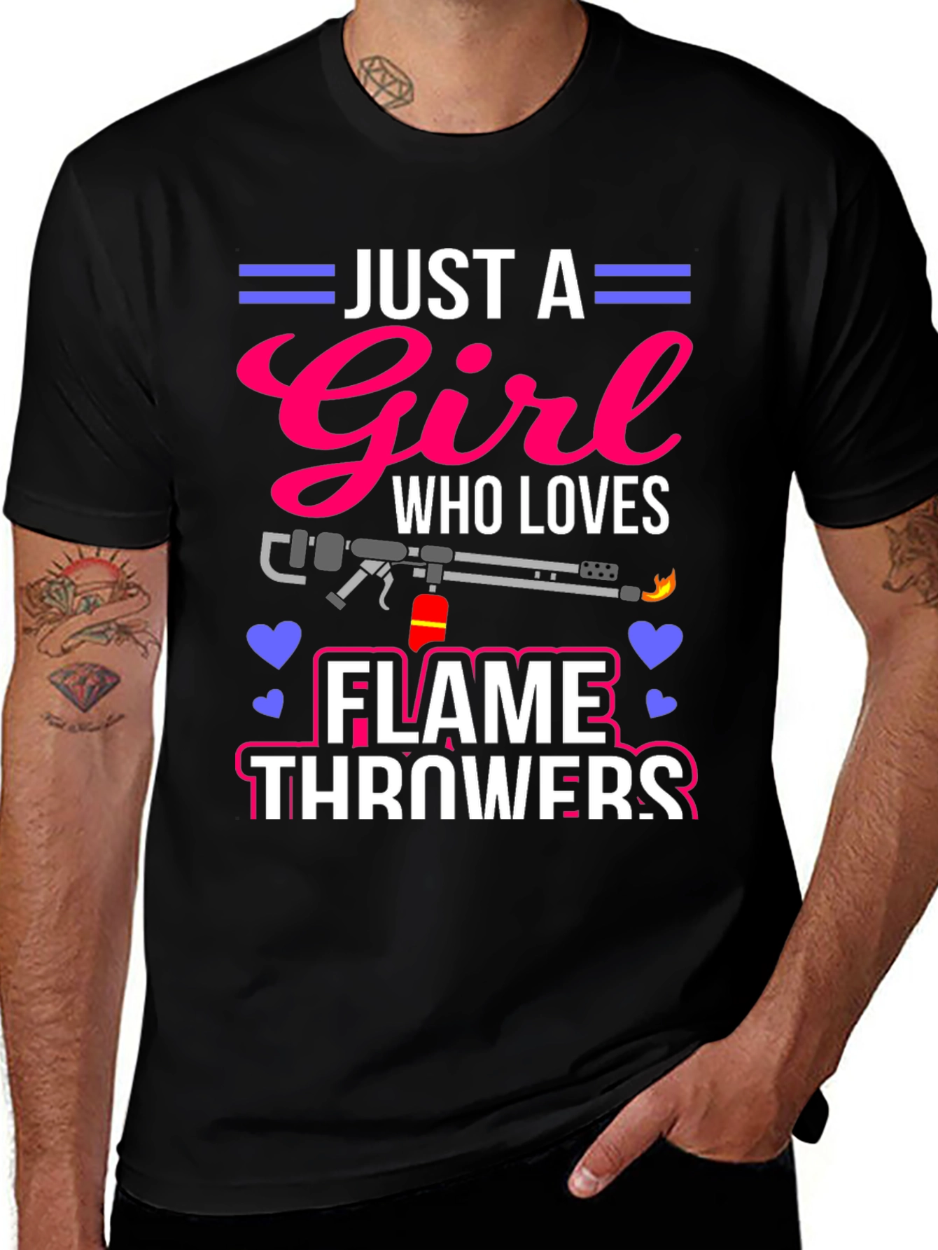 Just A Girl Who Loves Flamethrowers T-Shirt