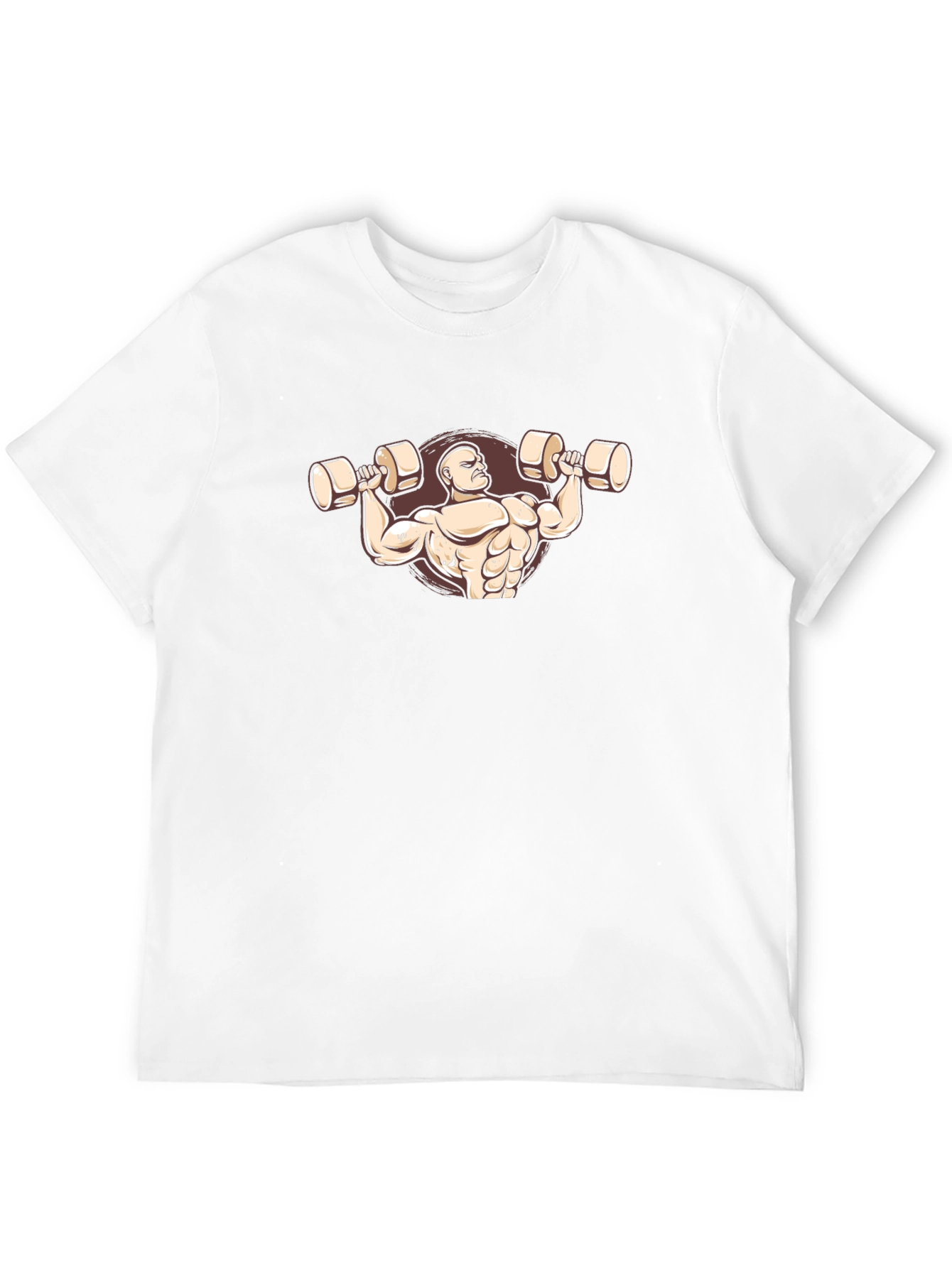 Bodybuilder Graphic Tee - Black Cotton T-Shirt