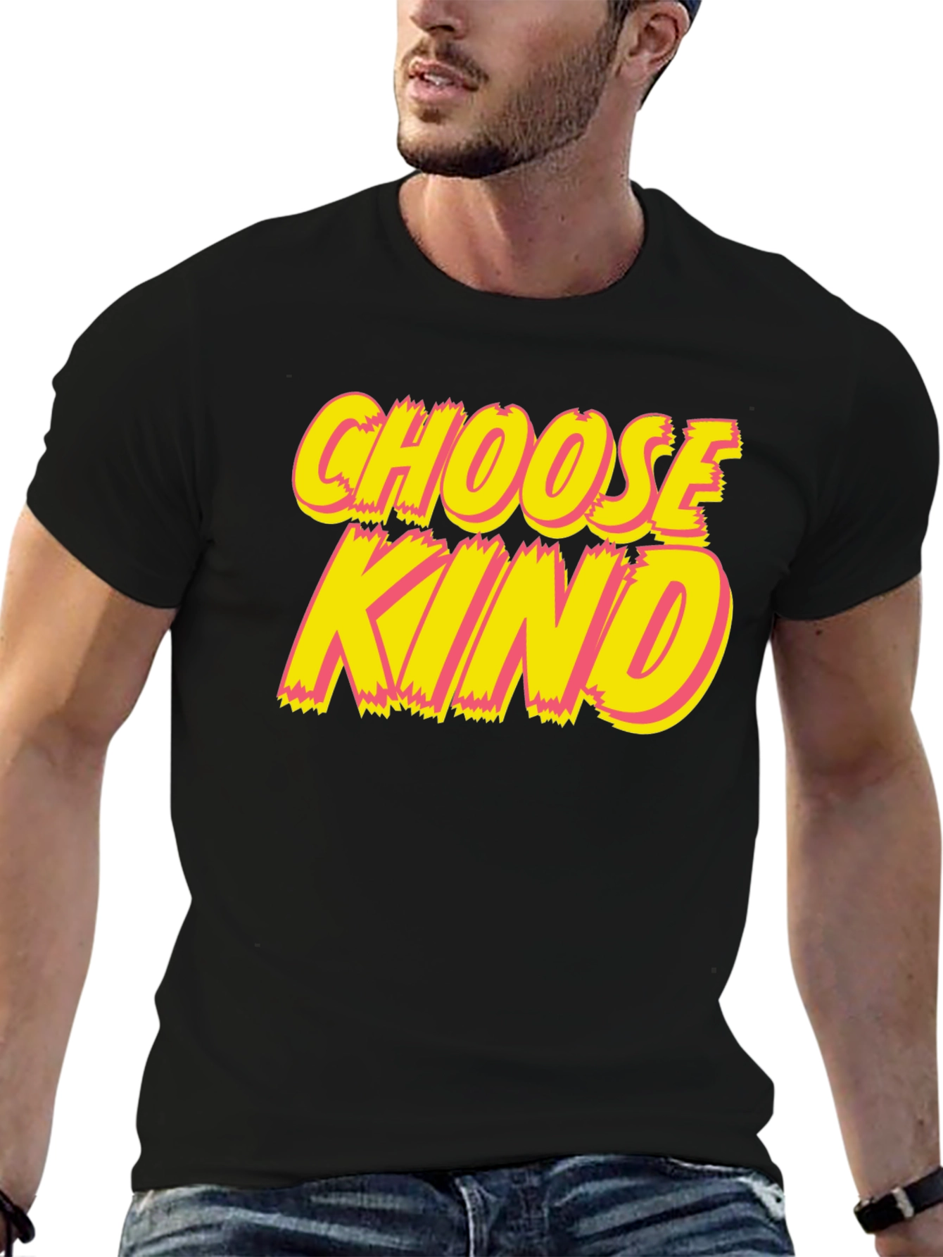 Choose Kind Graphic Tee - Black Crew Neck T-Shirt