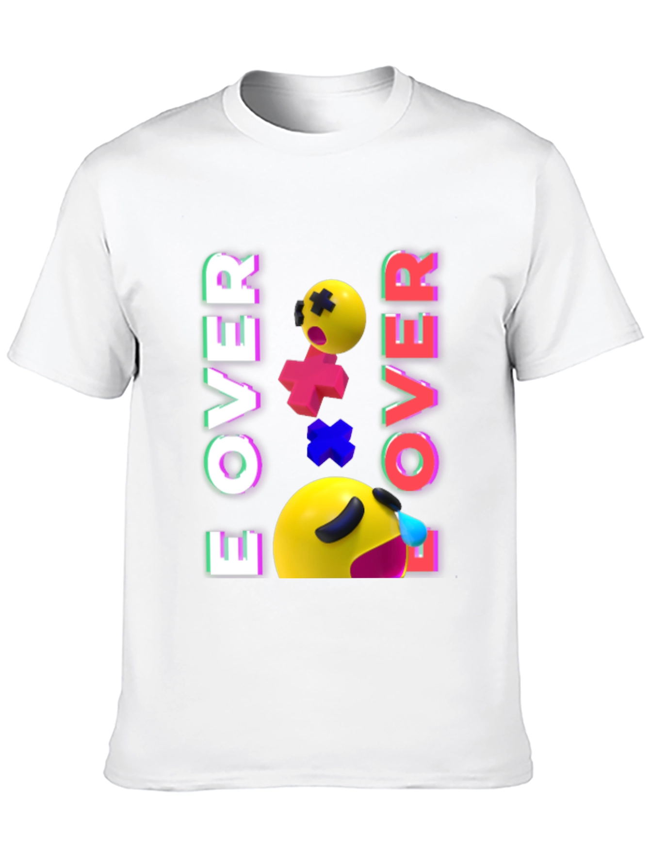 Game Over Emoji Black T-Shirt