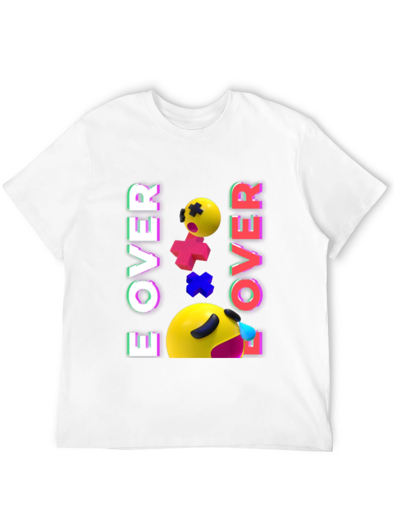 Game Over Emoji Black T-Shirt