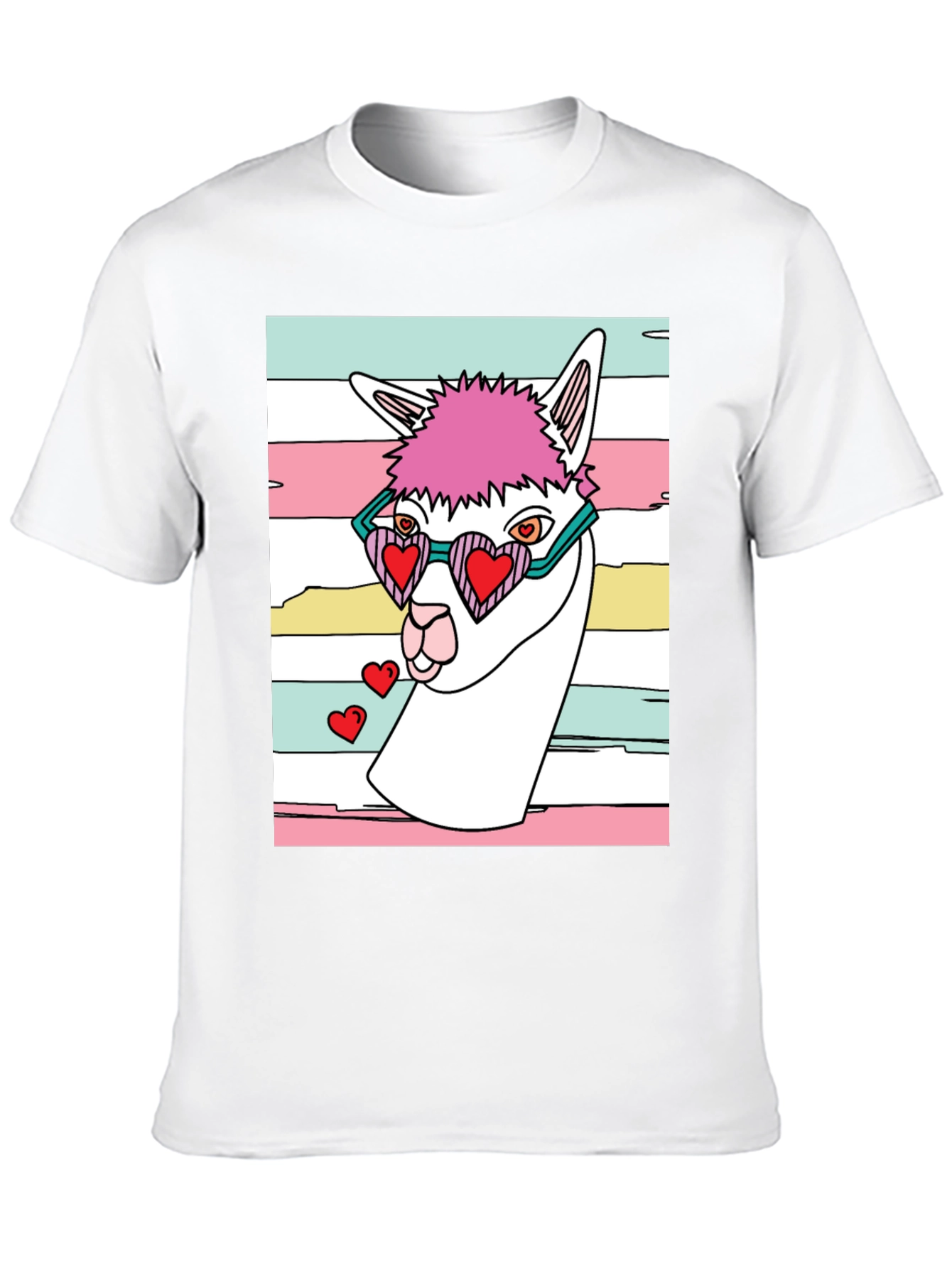 Llama Love T-Shirt - Quirky Graphic Tee