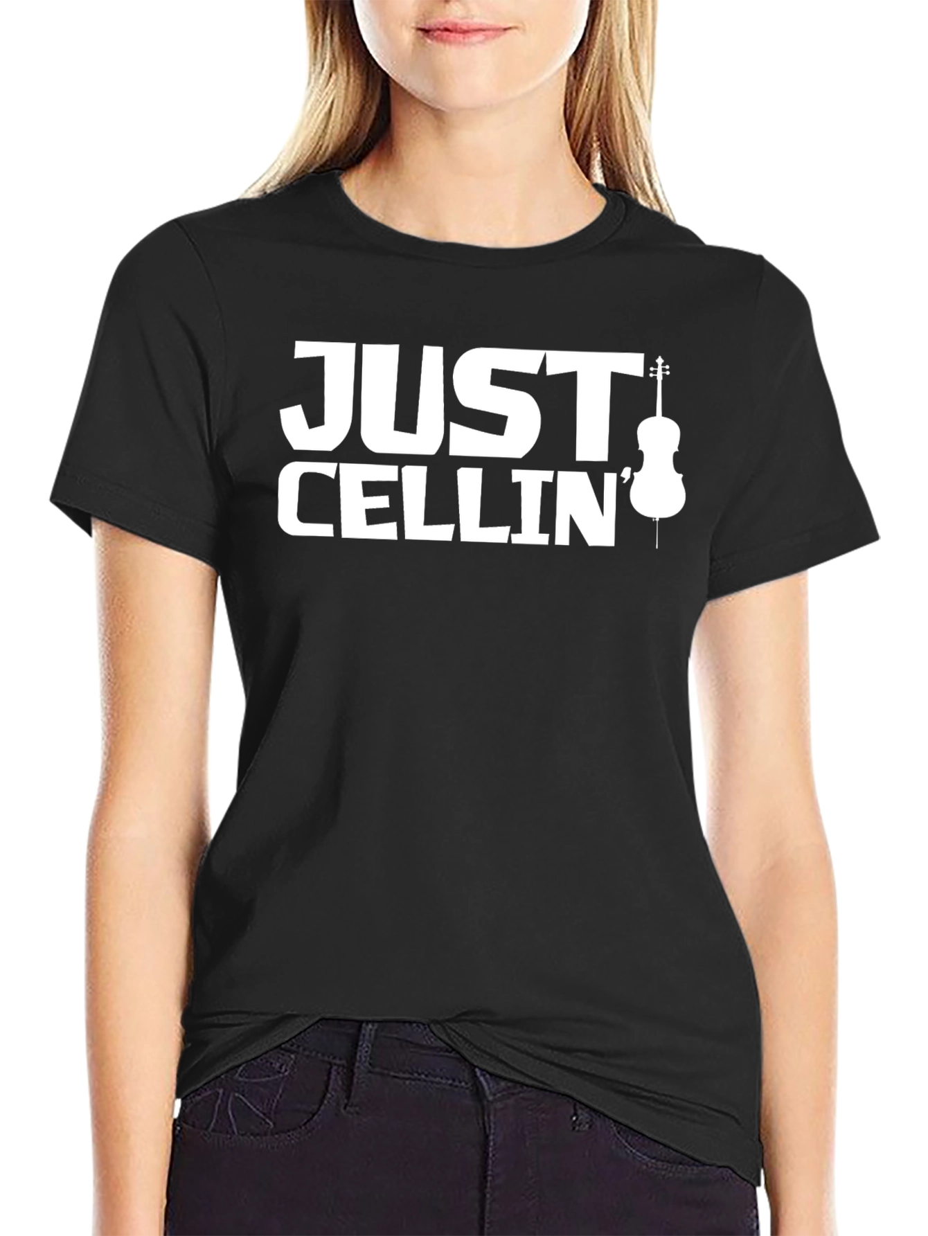 Just Cellin Black Graphic T-Shirt
