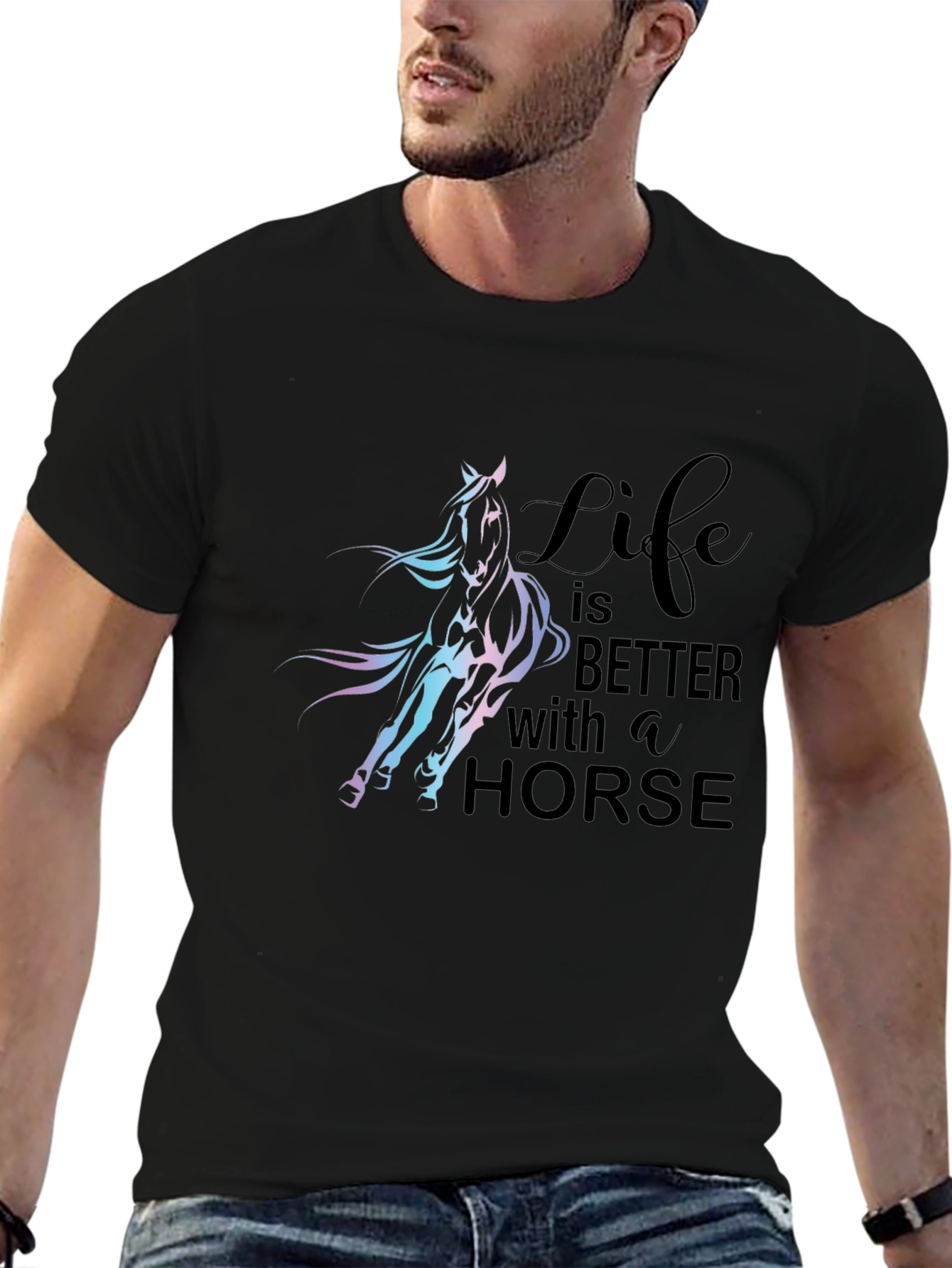 Life Is Better With A Horse Graphic T-Shirt