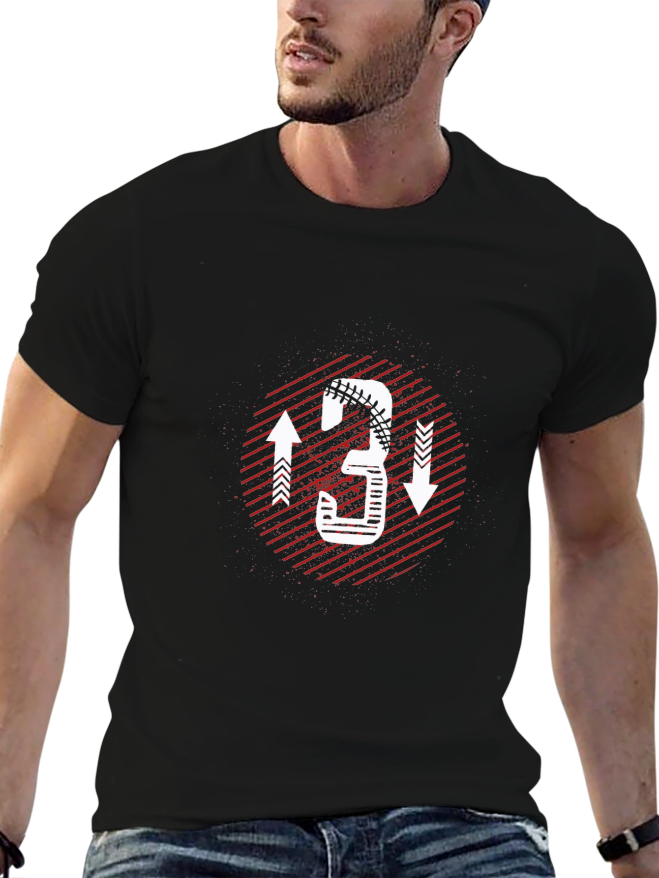 Baseball Number 3 Graphic T-Shirt