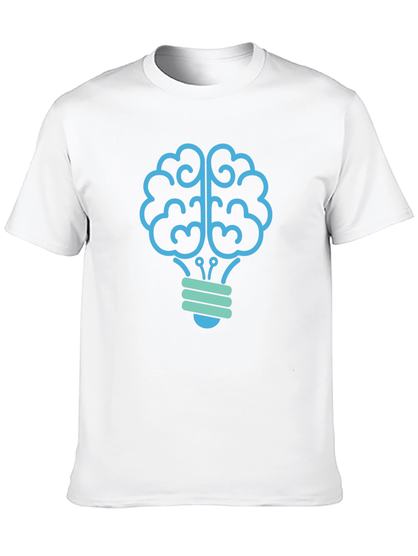 Brain Bulb Graphic Tee - Smart Idea T-Shirt
