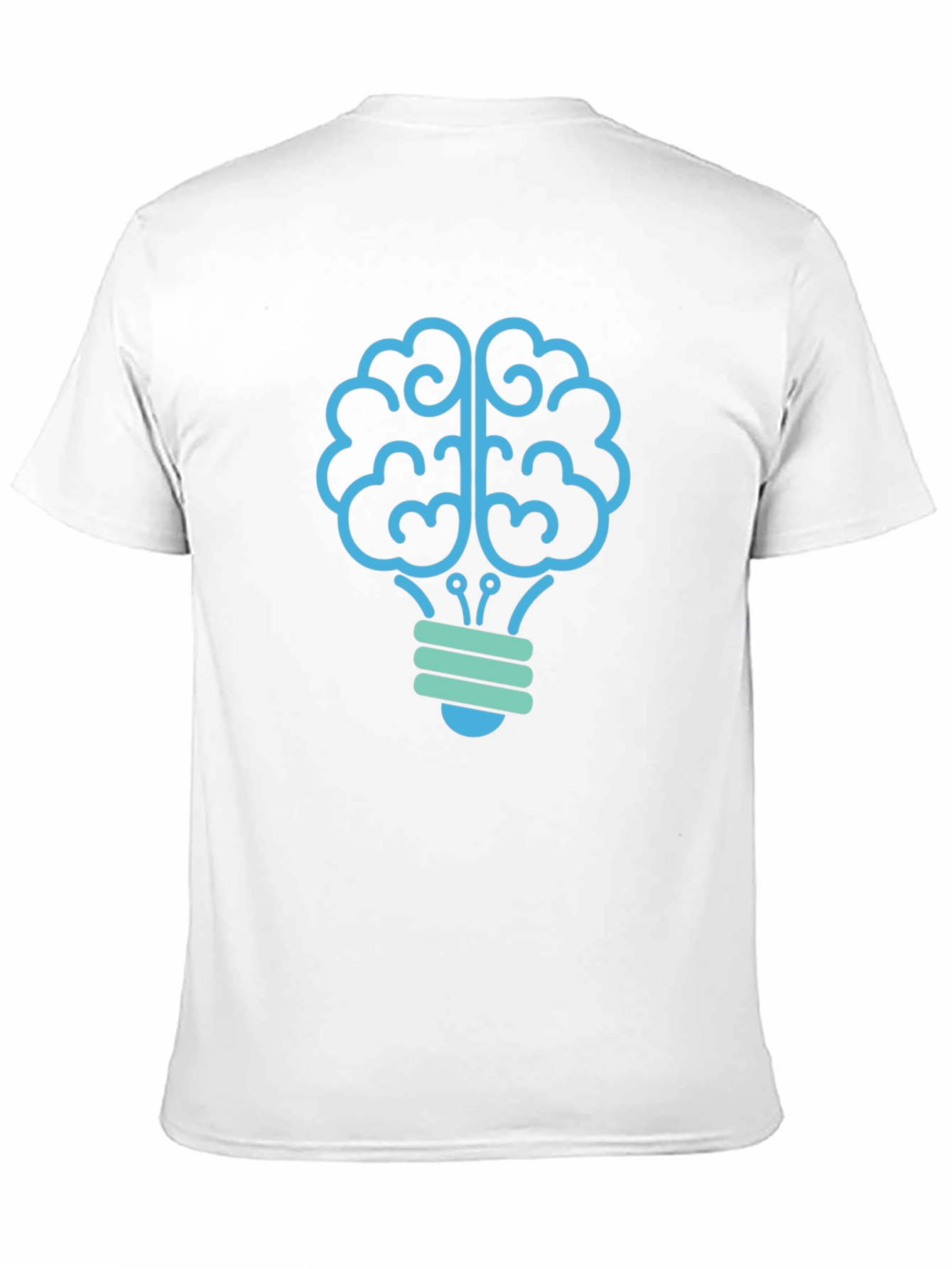 Brain Bulb Graphic Tee - Smart Idea T-Shirt
