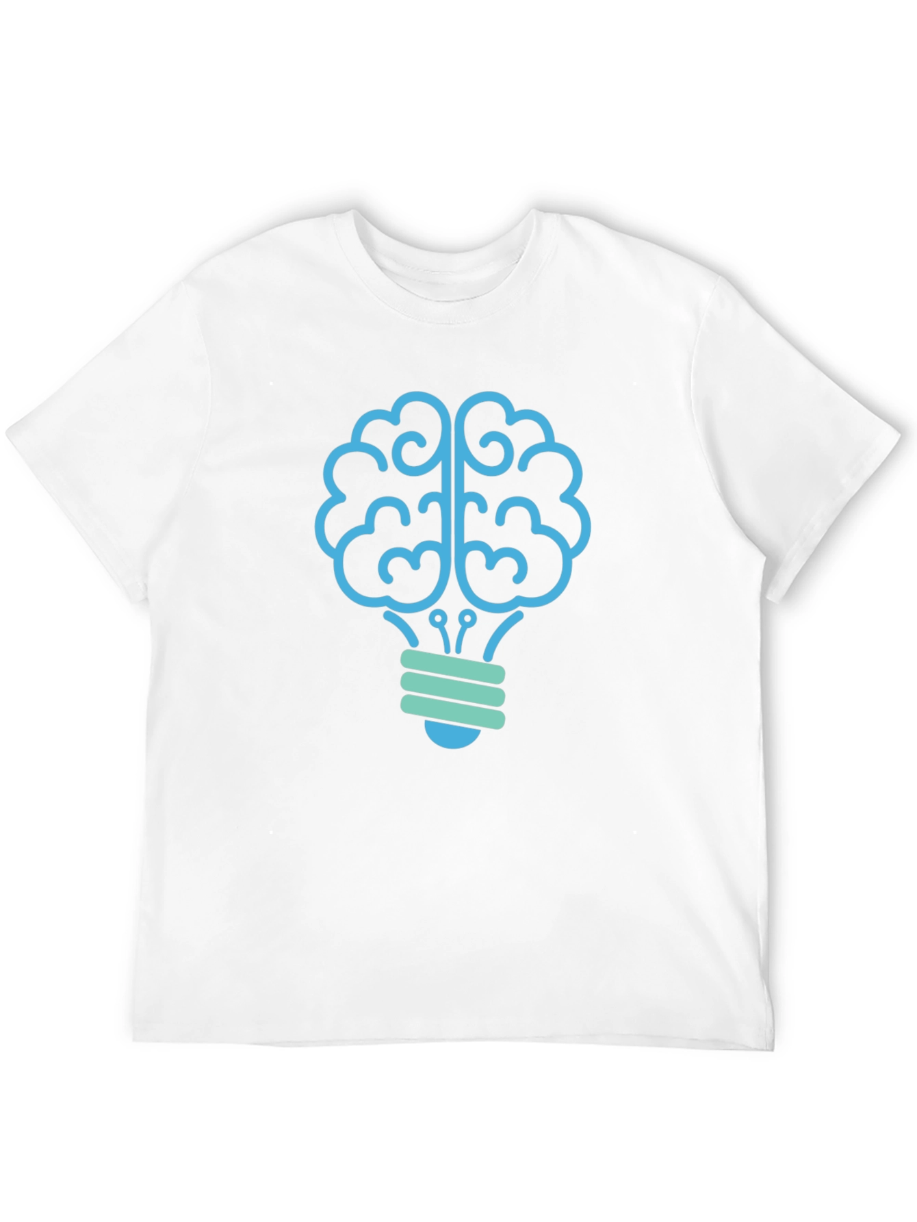 Brain Bulb Graphic Tee - Smart Idea T-Shirt