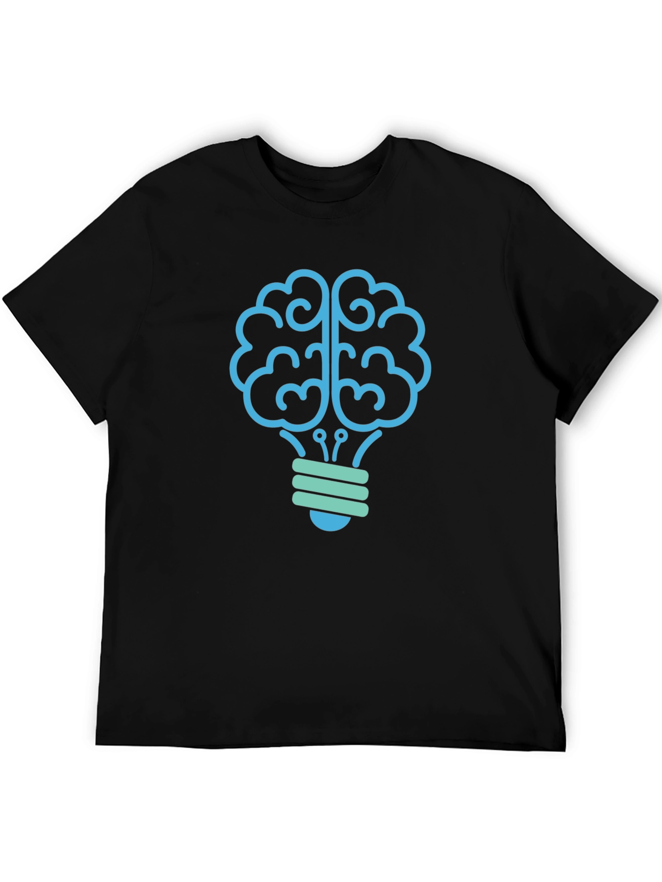 Brain Bulb Graphic Tee - Smart Idea T-Shirt