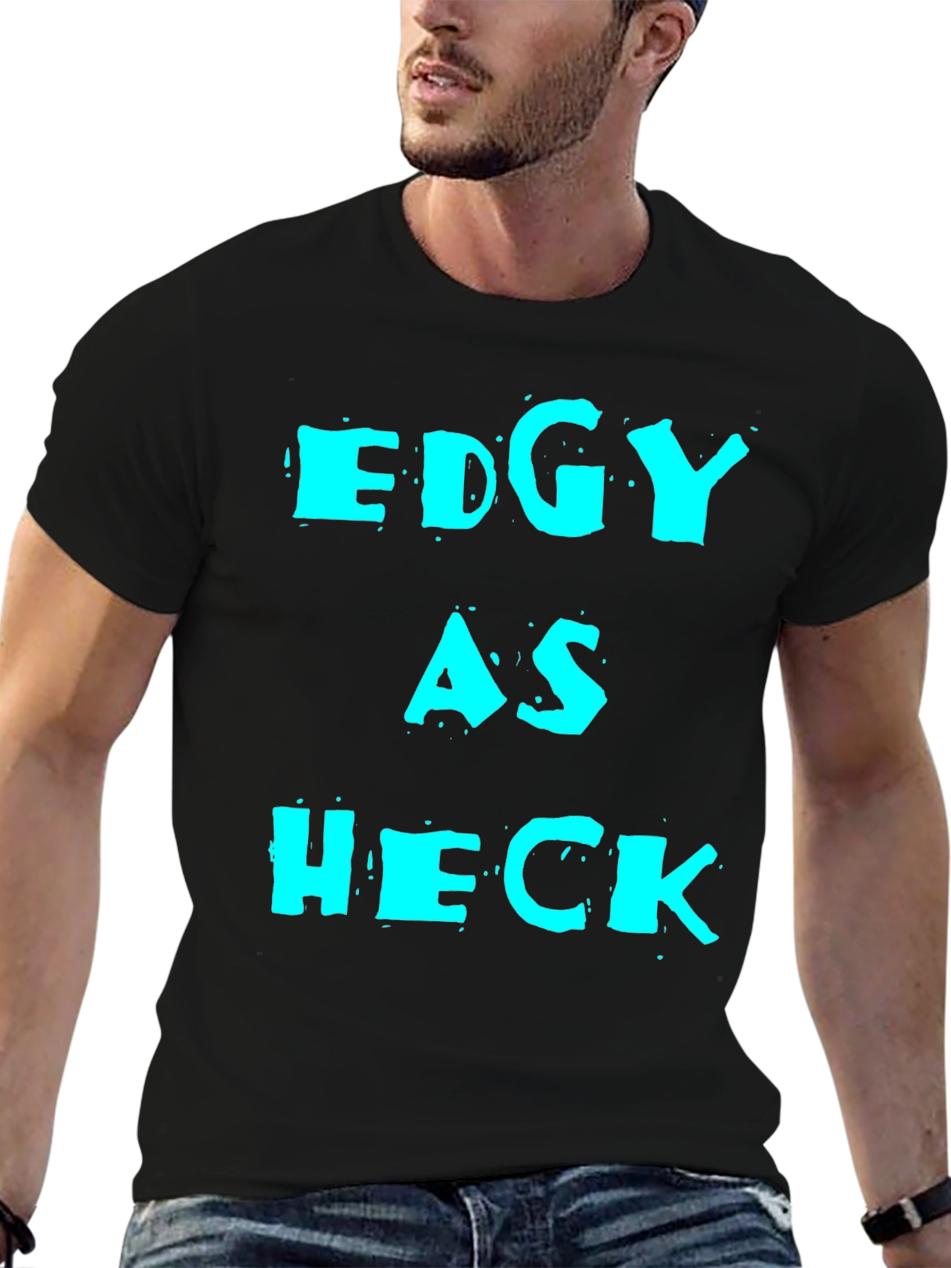 Edgy As Heck Graphic Tee - Mens Black T-Shirt