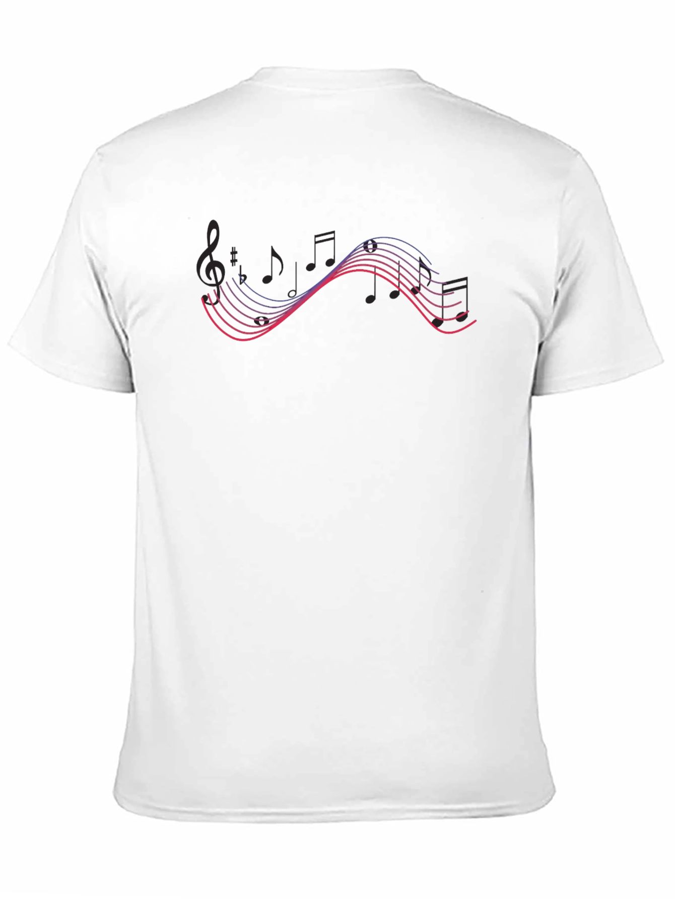 Music Wave Graphic Tee - Black Cotton Comfort