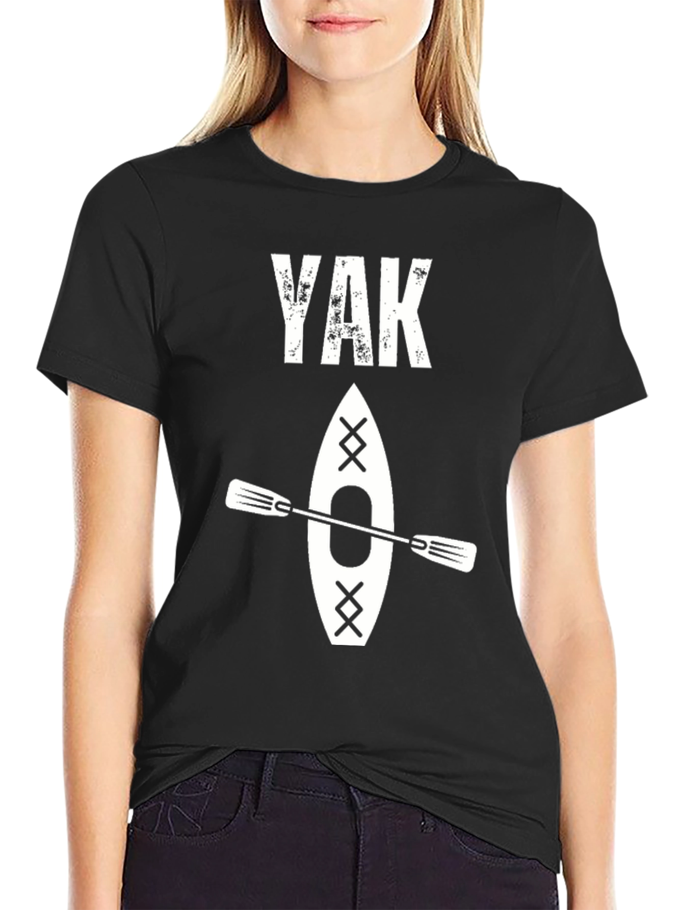 YAK Kayak T-Shirt Paddling Design