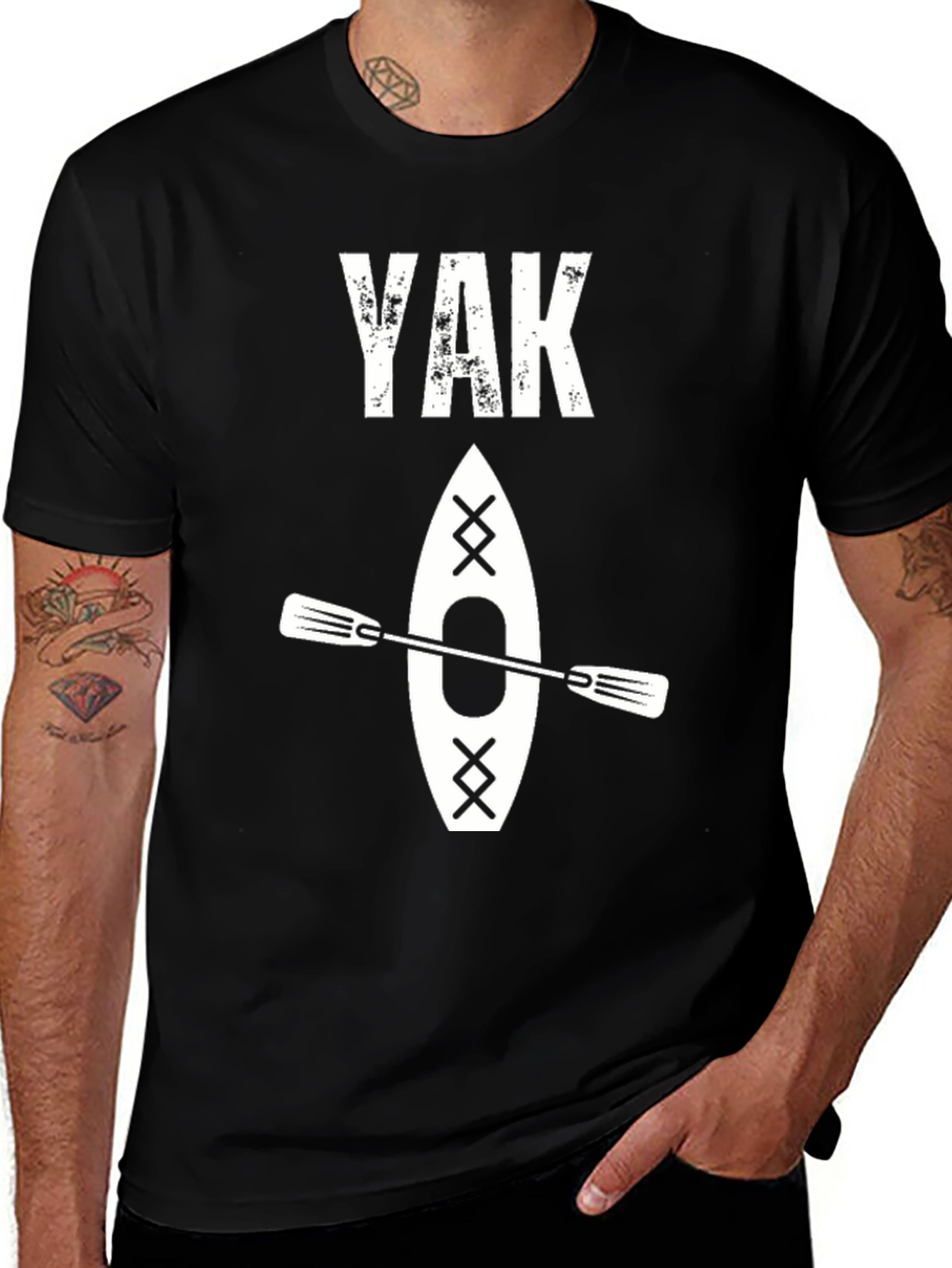 YAK Kayak T-Shirt Paddling Design