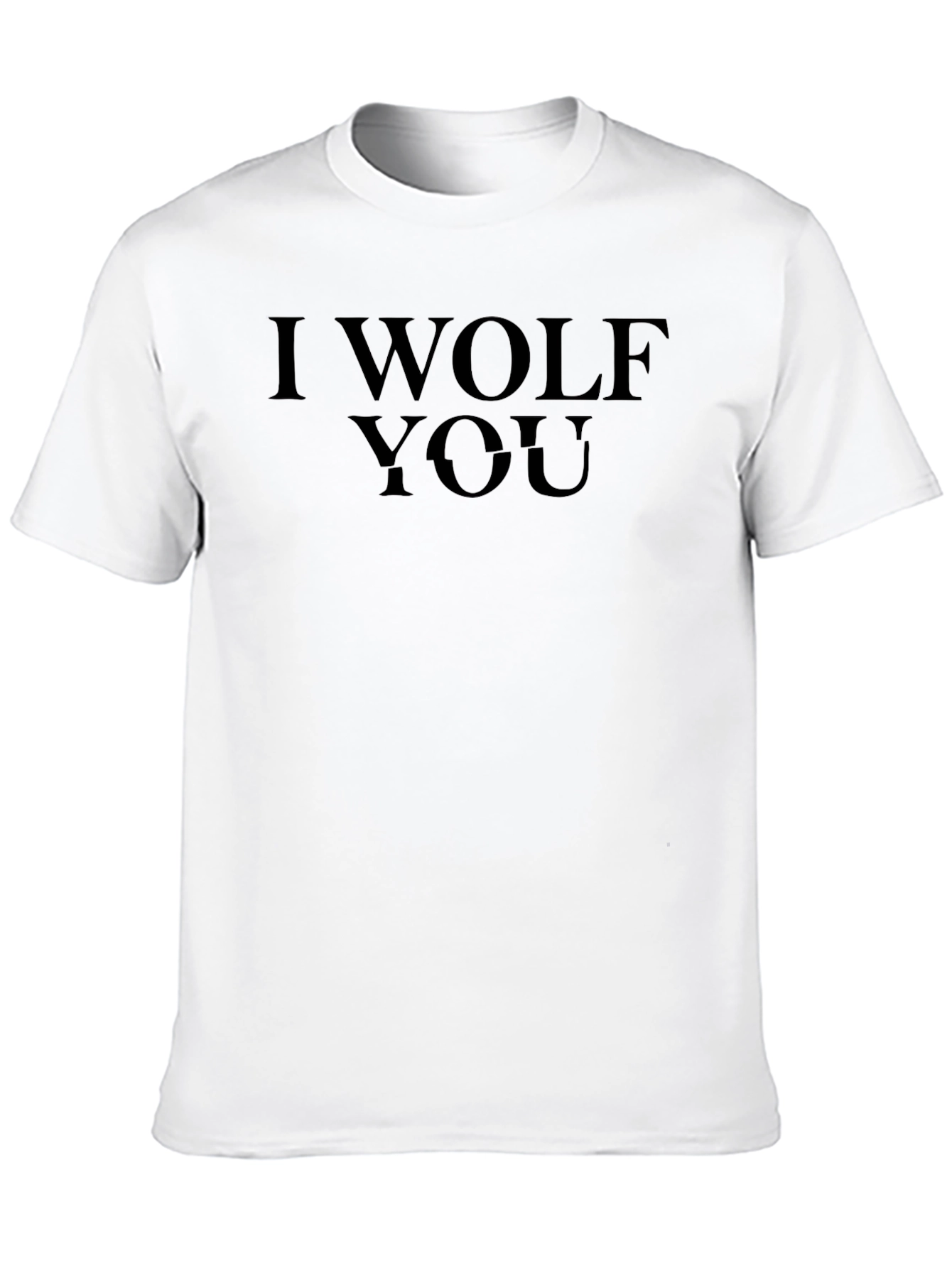 I Wolf You Graphic Tee - Black Cotton T-Shirt