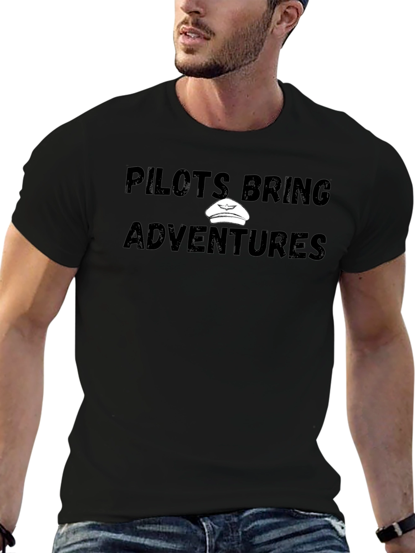 Pilots Bring Adventures Black T-Shirt