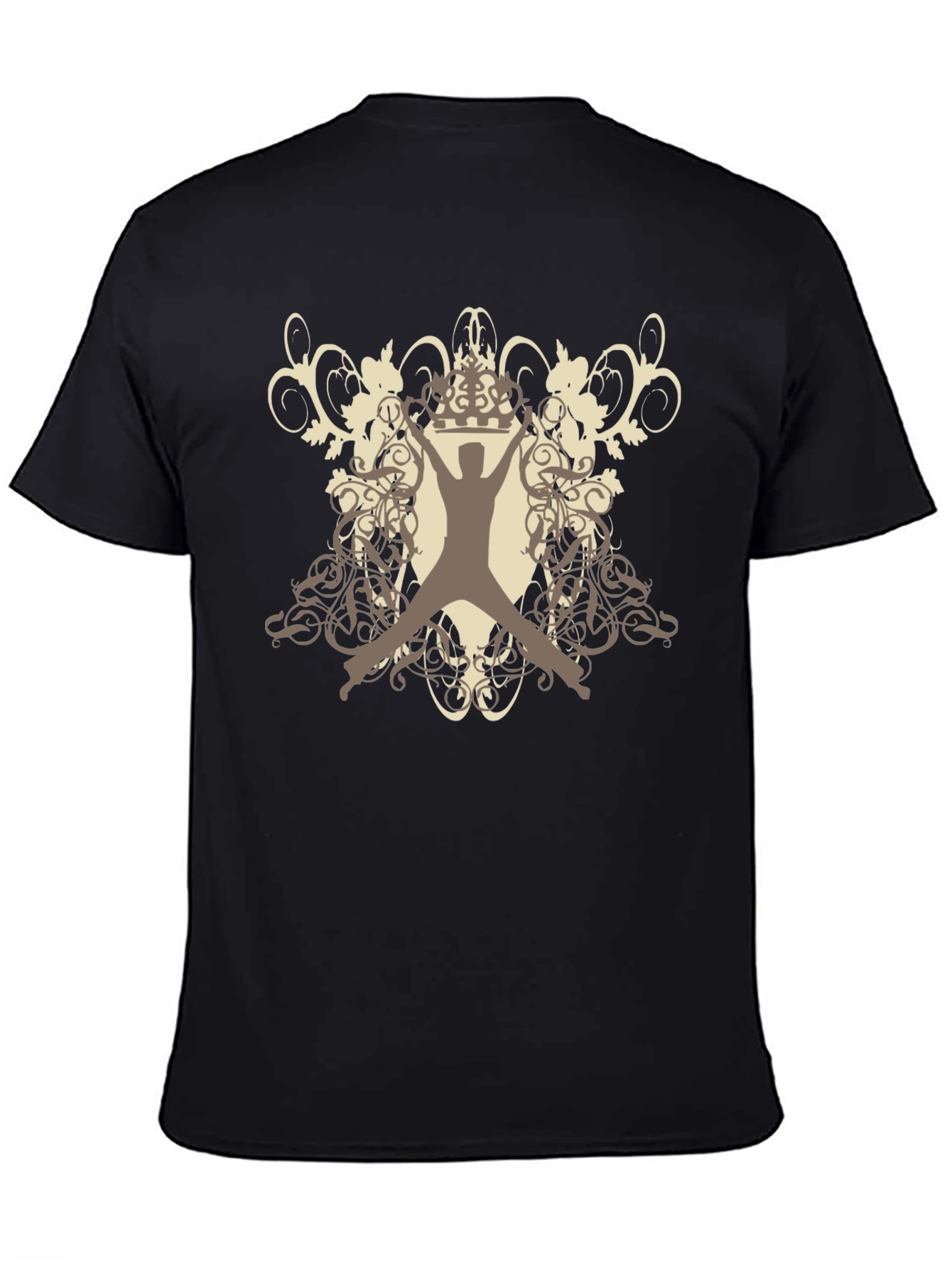 King Jump Tee - Graphic Print Black T-Shirt