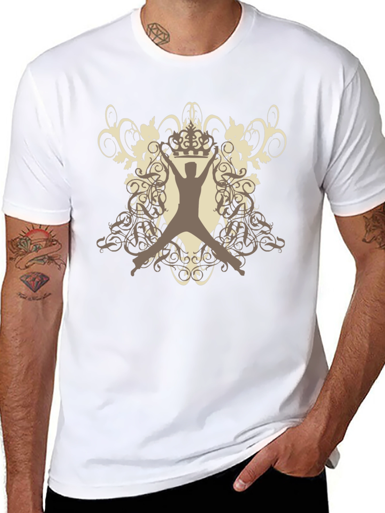 King Jump Tee - Graphic Print Black T-Shirt