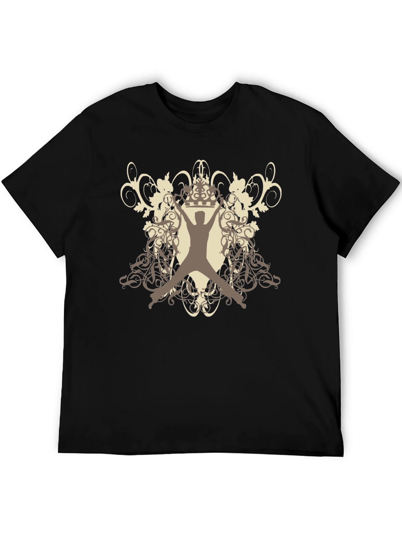 King Jump Tee - Graphic Print Black T-Shirt