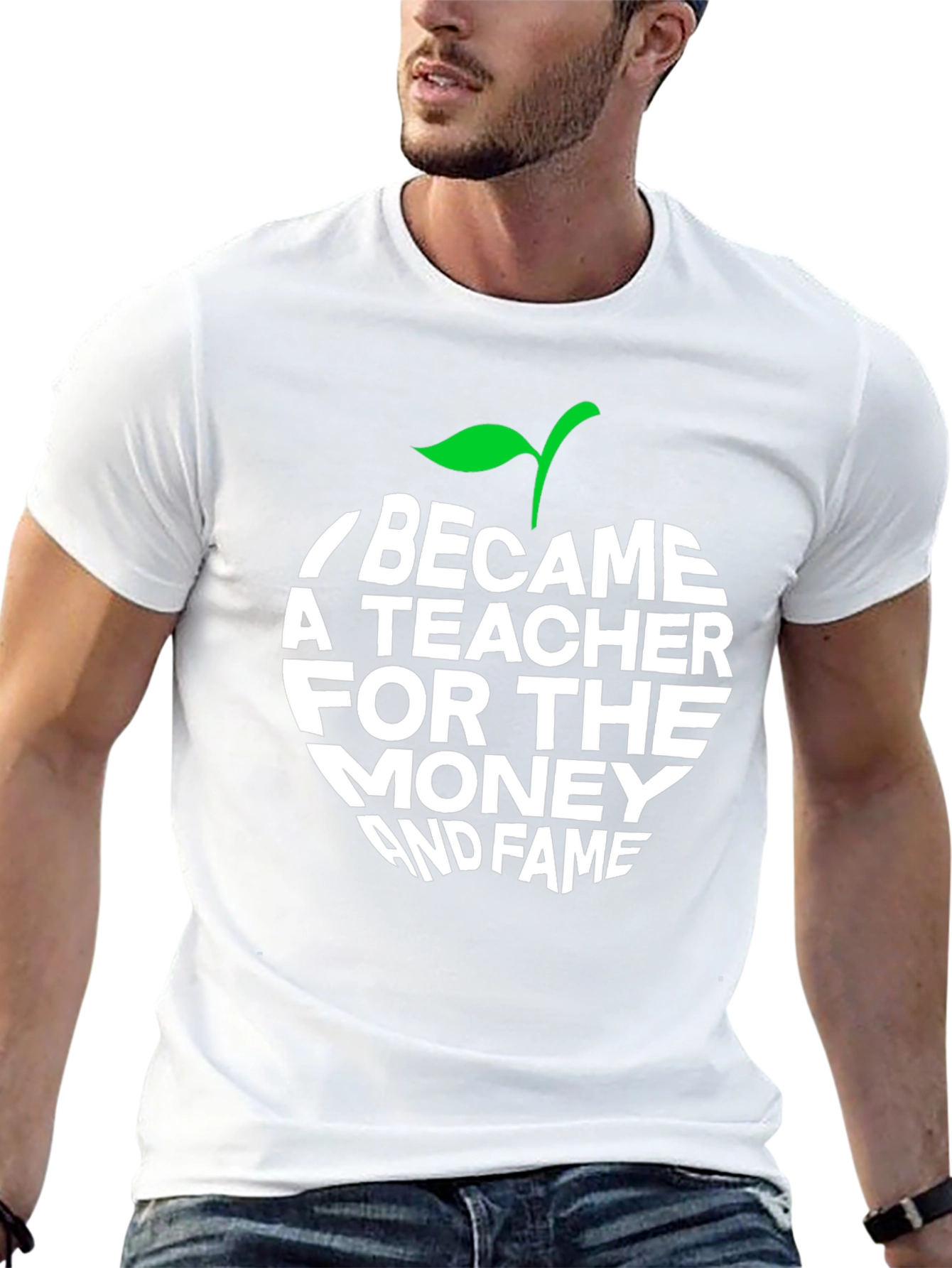 Teacher Apple Graphic T-Shirt - Funny Sarcastic Tee