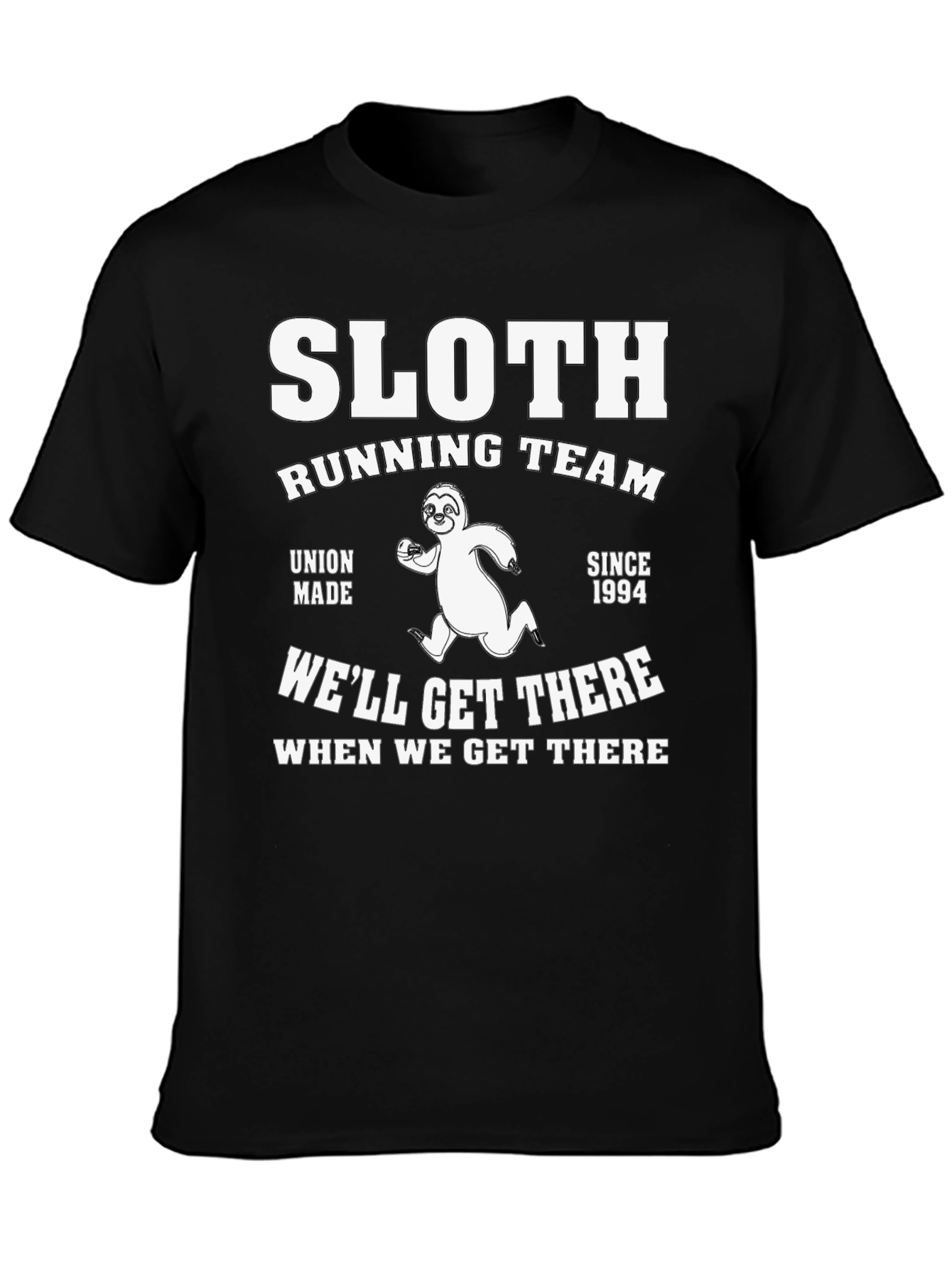 Sloth Running Team Black T-Shirt