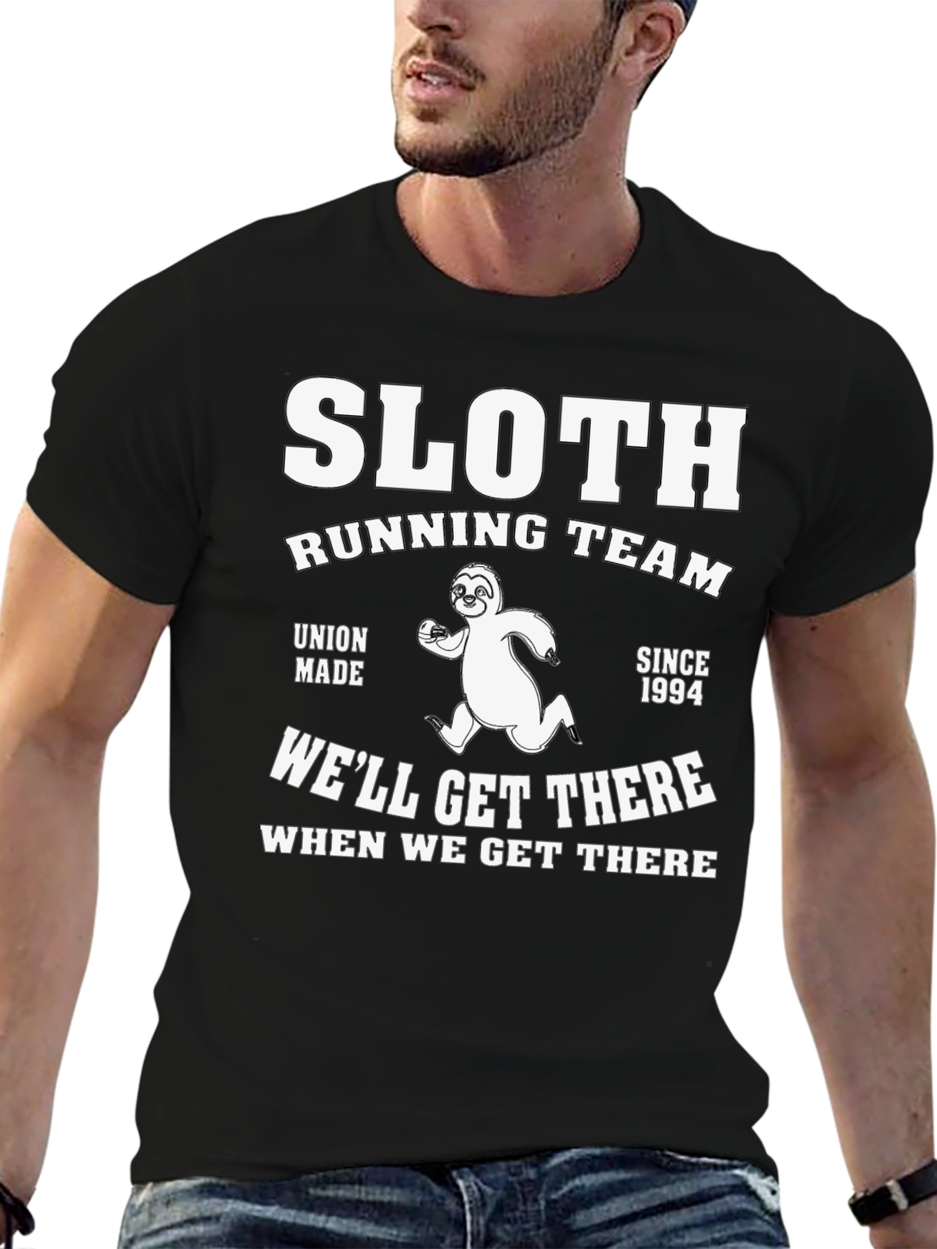 Sloth Running Team Black T-Shirt