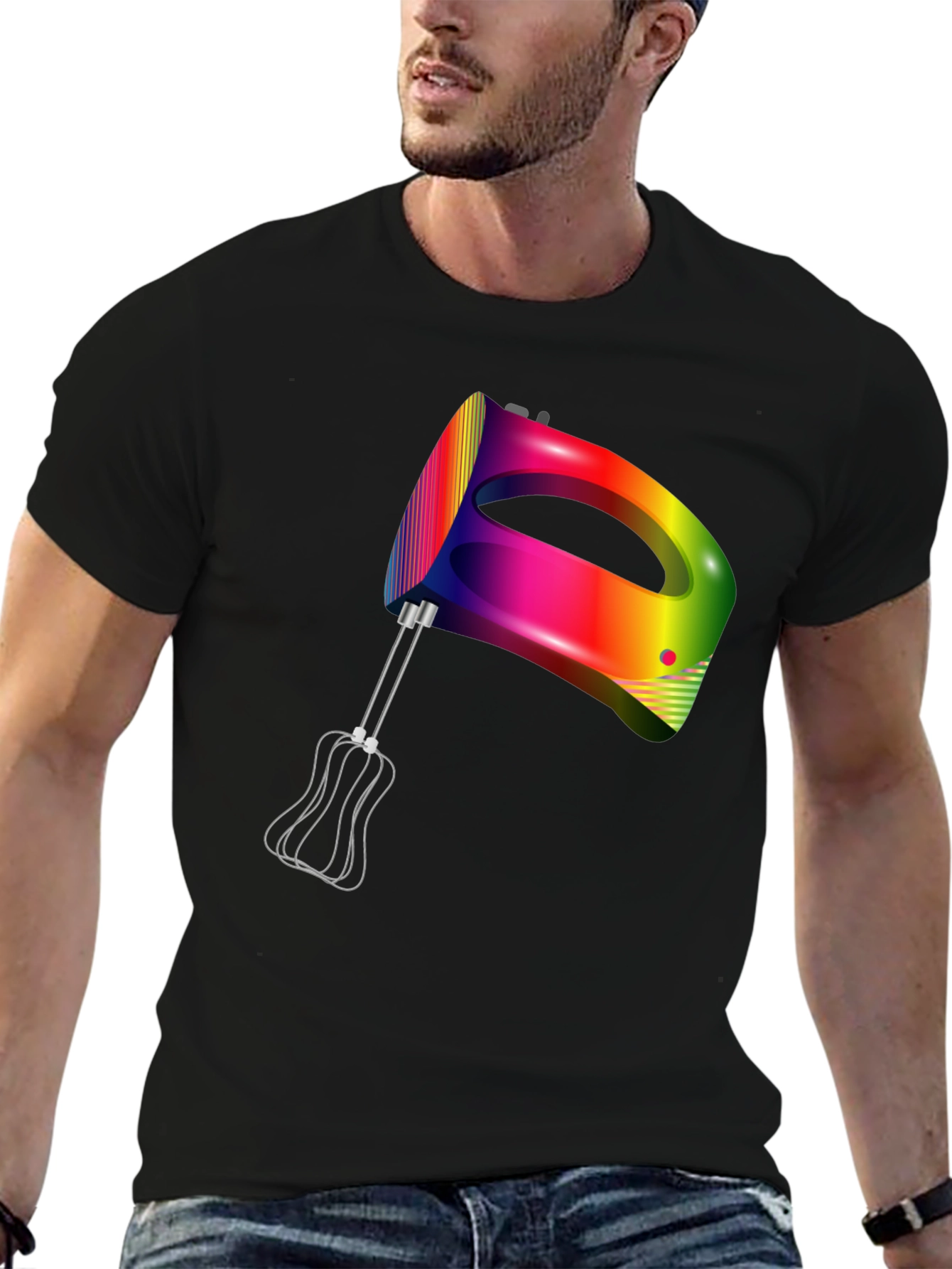 Rainbow Mixer Graphic T-Shirt - Unique Design