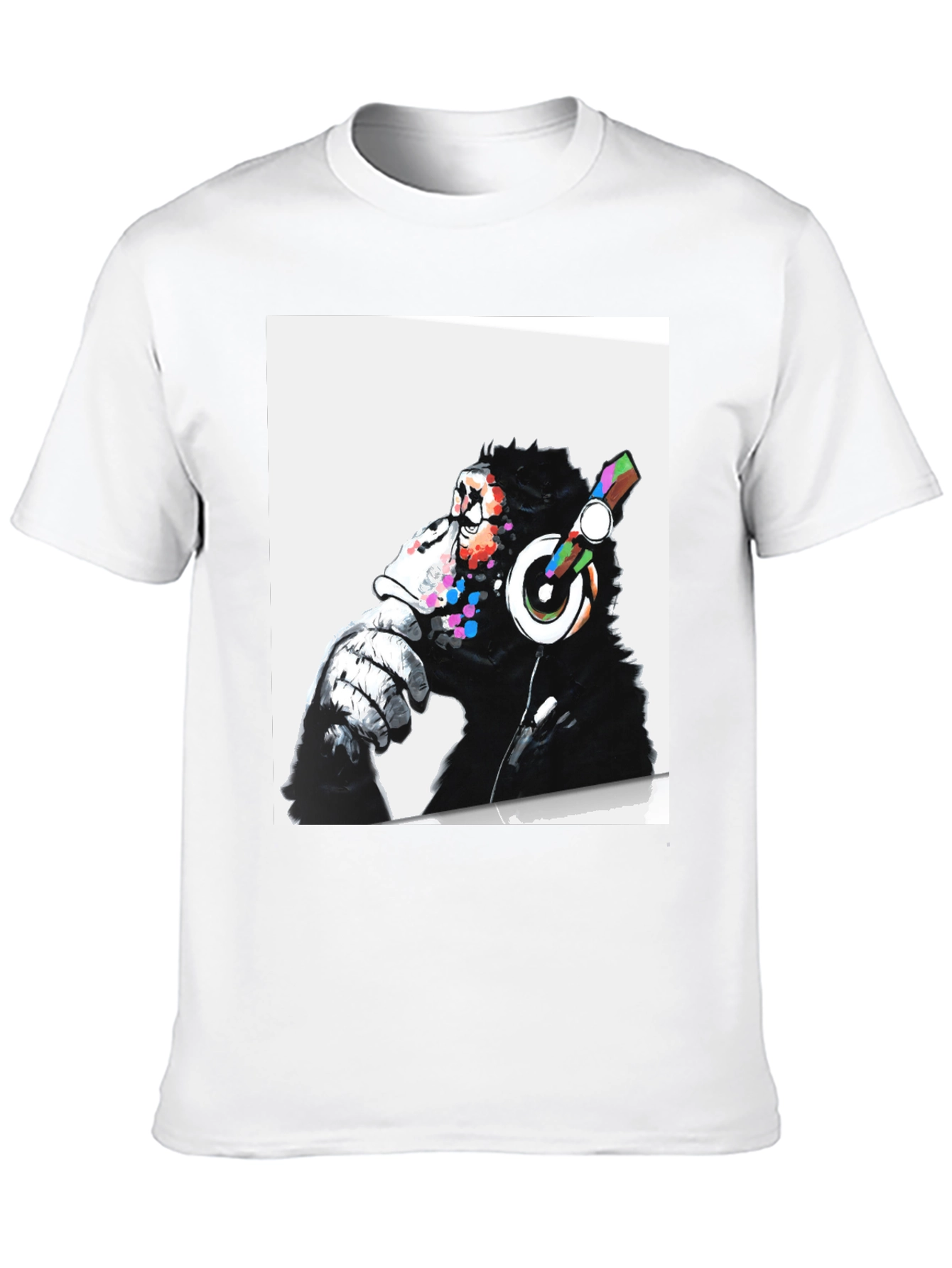 Cool Ape DJ Graphic Tee - Black Cotton T-Shirt