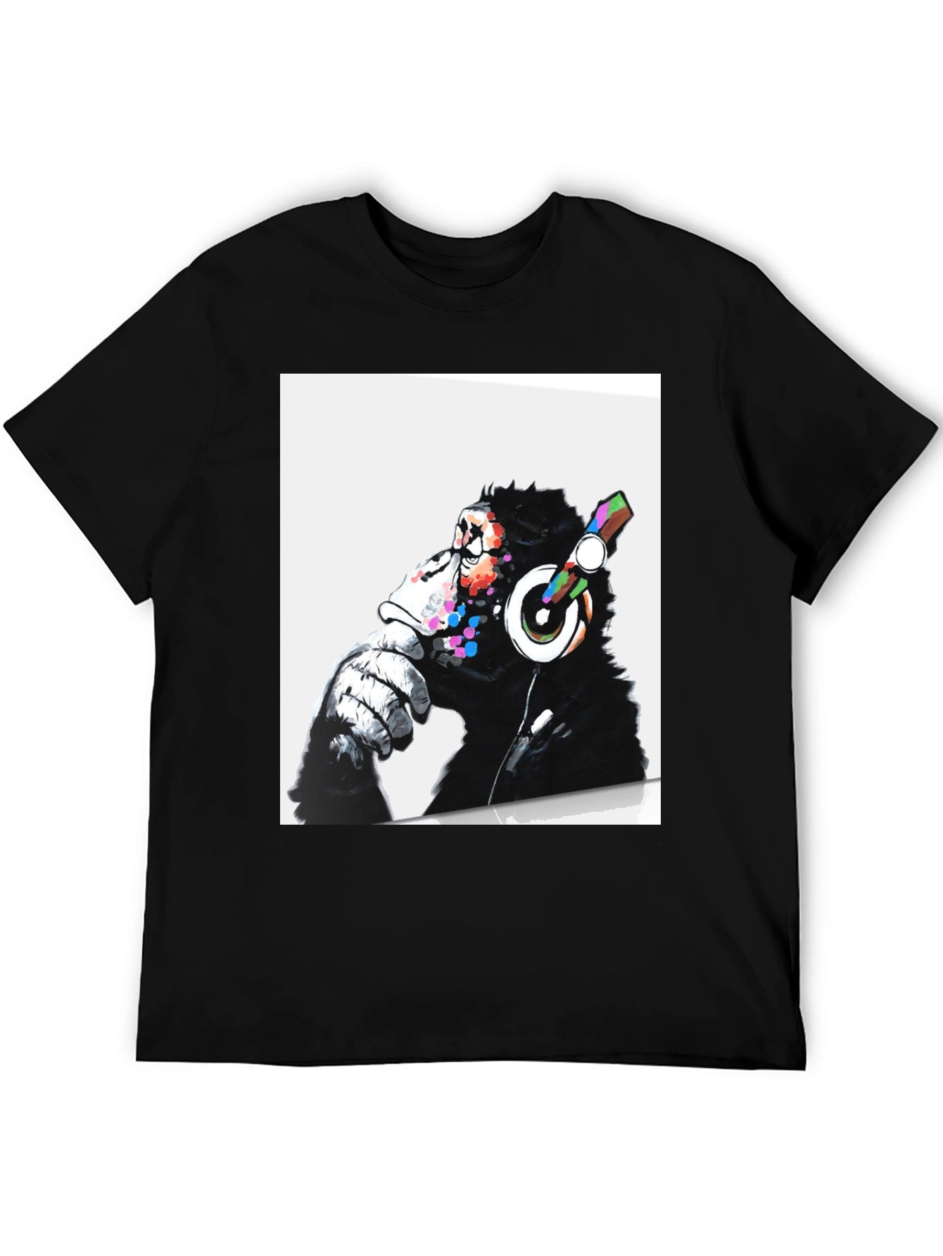 Cool Ape DJ Graphic Tee - Black Cotton T-Shirt