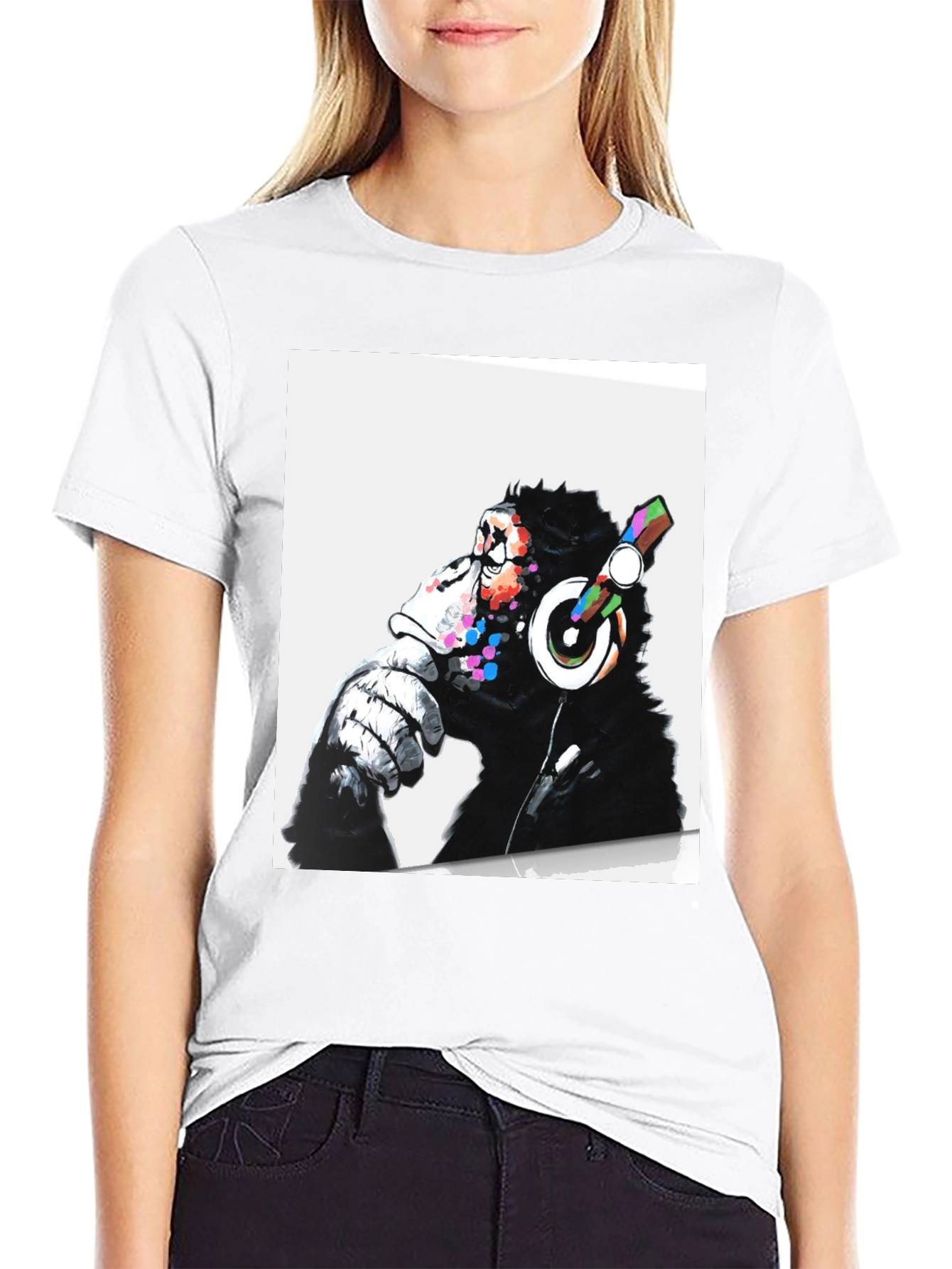 Cool Ape DJ Graphic Tee - Black Cotton T-Shirt