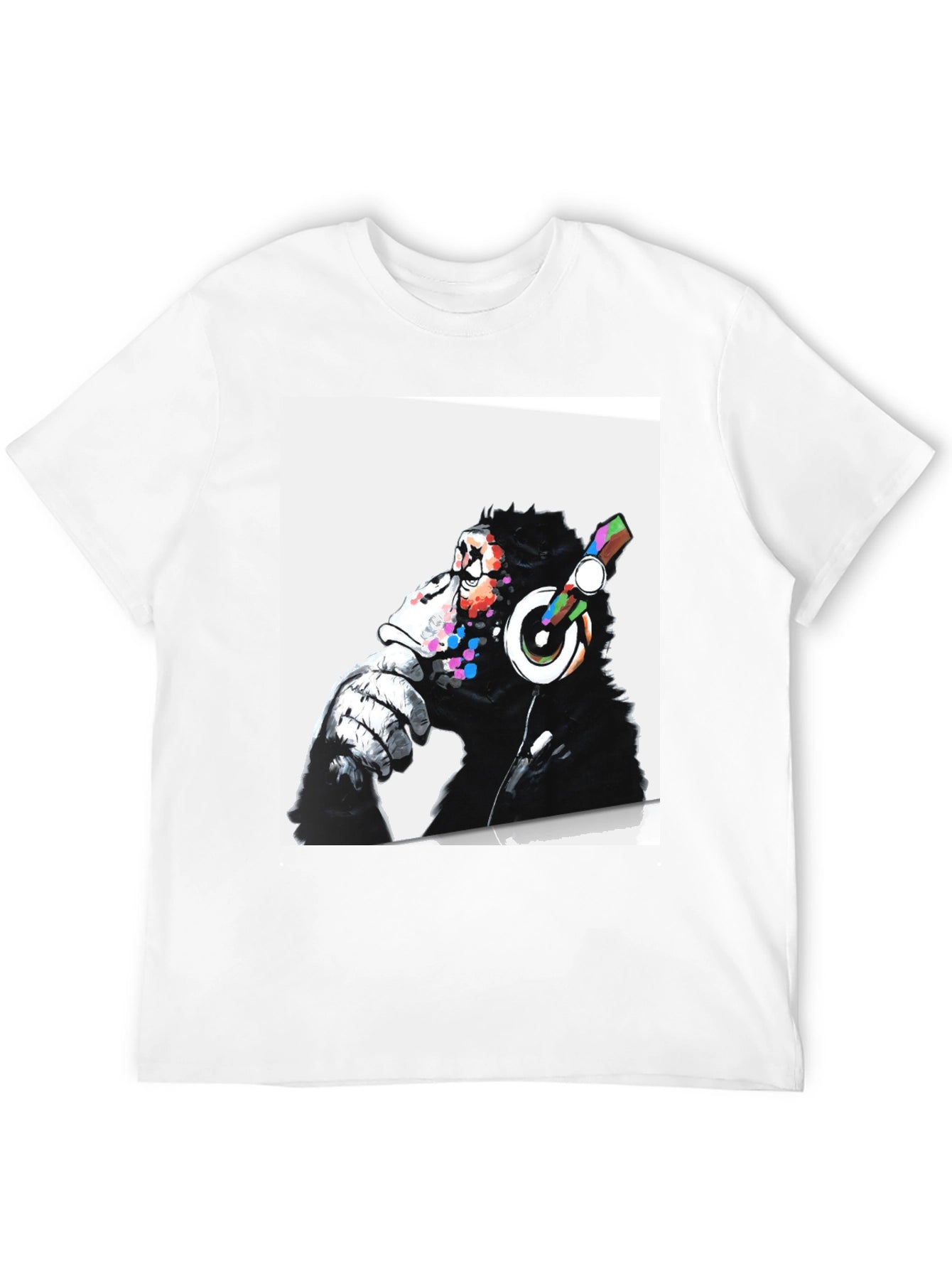 Cool Ape DJ Graphic Tee - Black Cotton T-Shirt