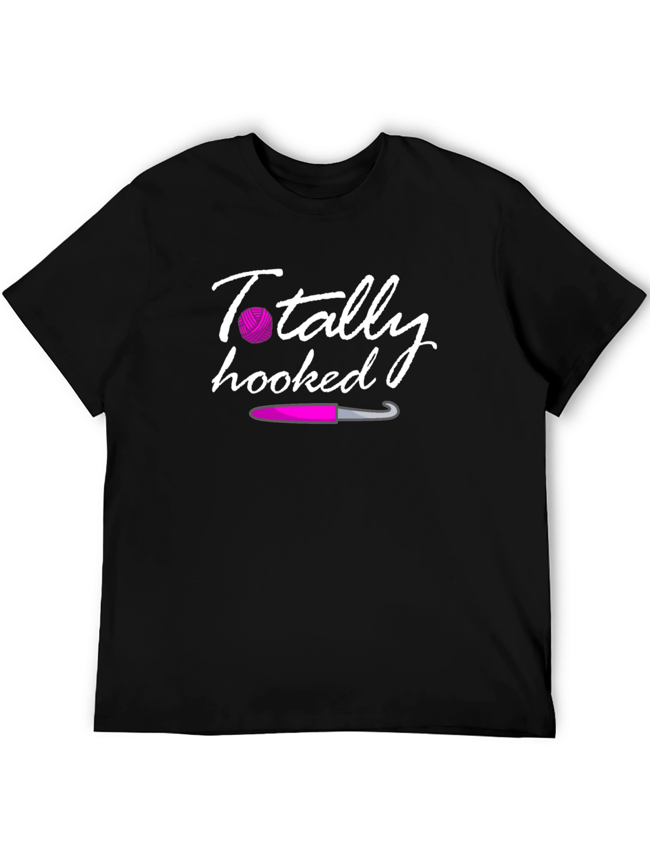 Totally Hooked Crochet T-Shirt - Black