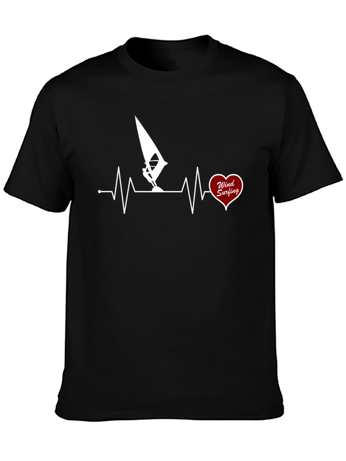 Windsurfing Heartbeat T-Shirt - Passion on Display