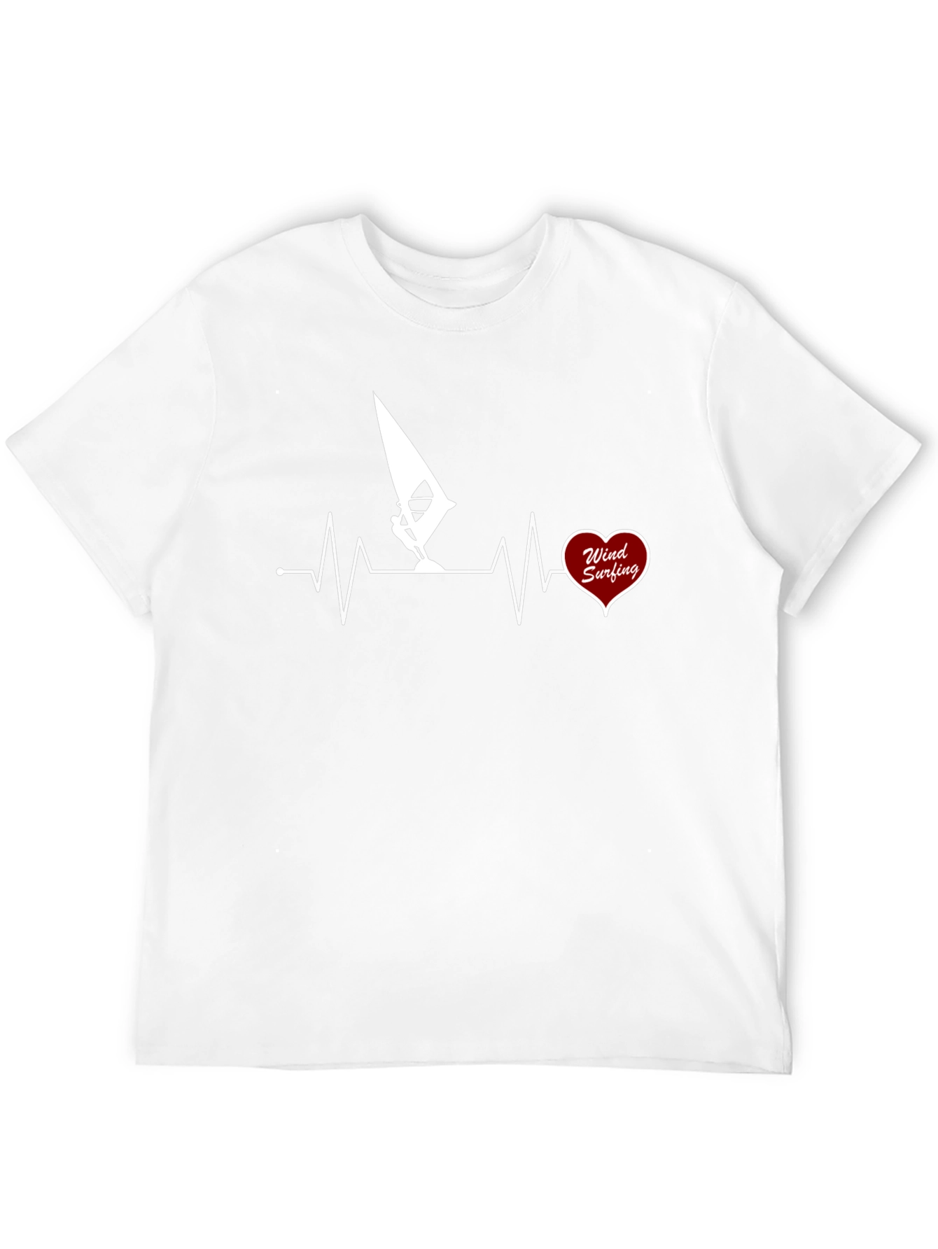 Windsurfing Heartbeat T-Shirt - Passion on Display