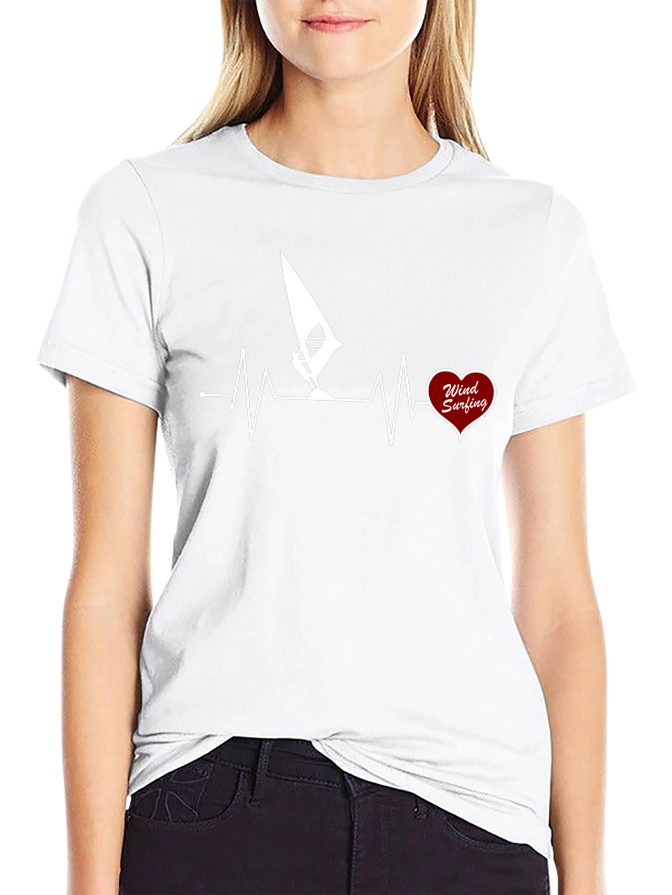 Windsurfing Heartbeat T-Shirt - Passion on Display